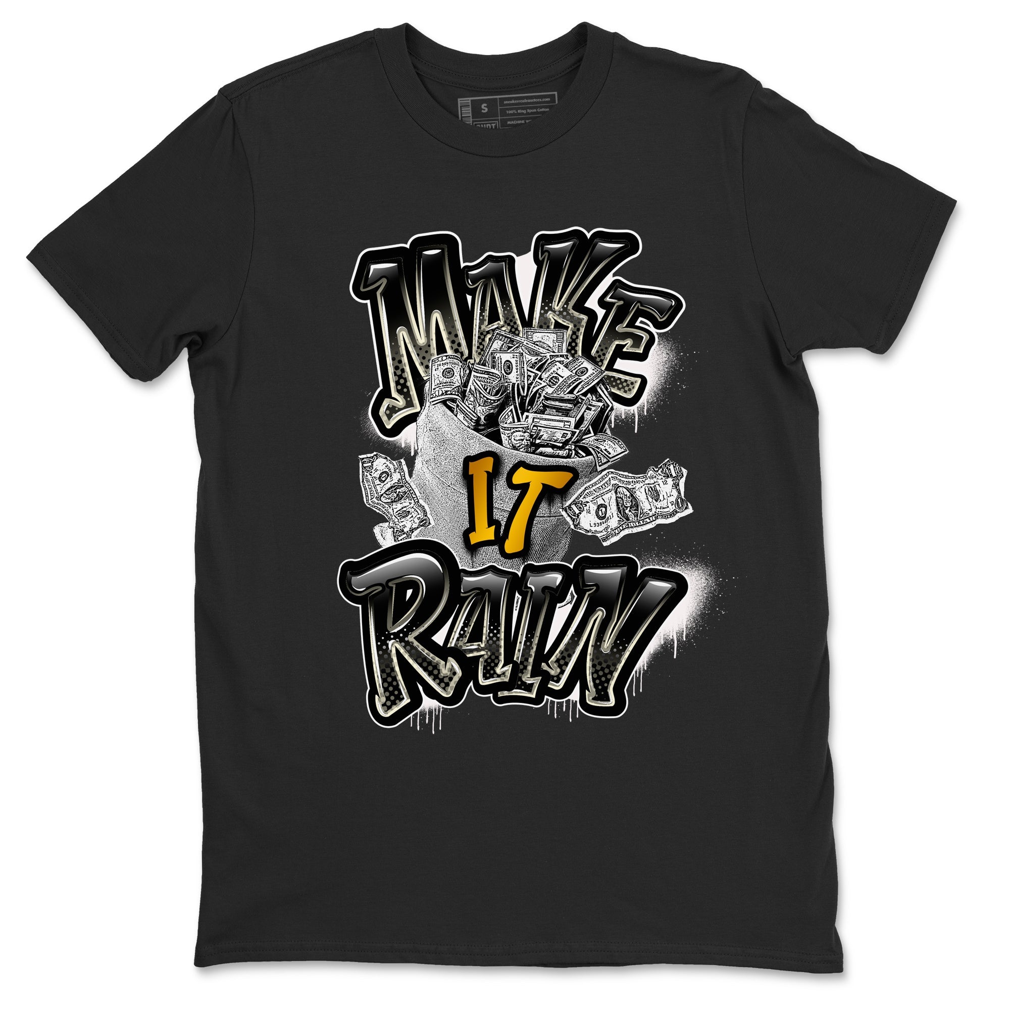 Air Jordan 11 Gratitude shirt to match jordans Make It Rain Money sneaker tees AJ11 Gratitude Drip Gear Zone unisex crew neck cotton Black 2 crew neck shirt