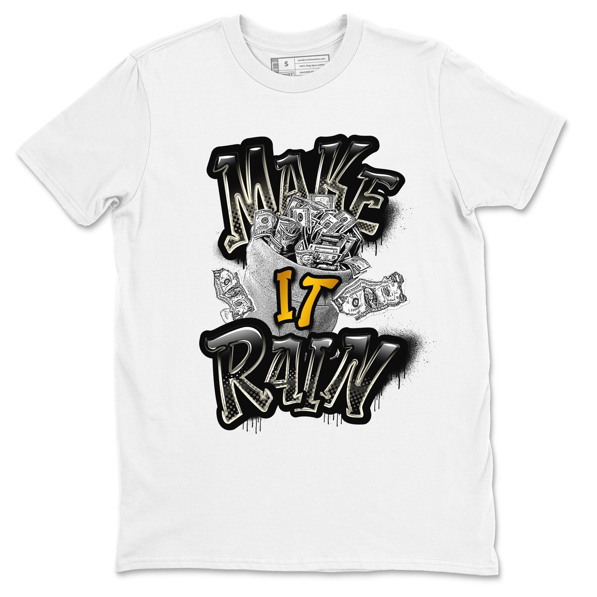 Air Jordan 11 Gratitude shirt to match jordans Make It Rain Money sneaker tees AJ11 Gratitude Drip Gear Zone unisex crew neck cotton White 2 crew neck shirt