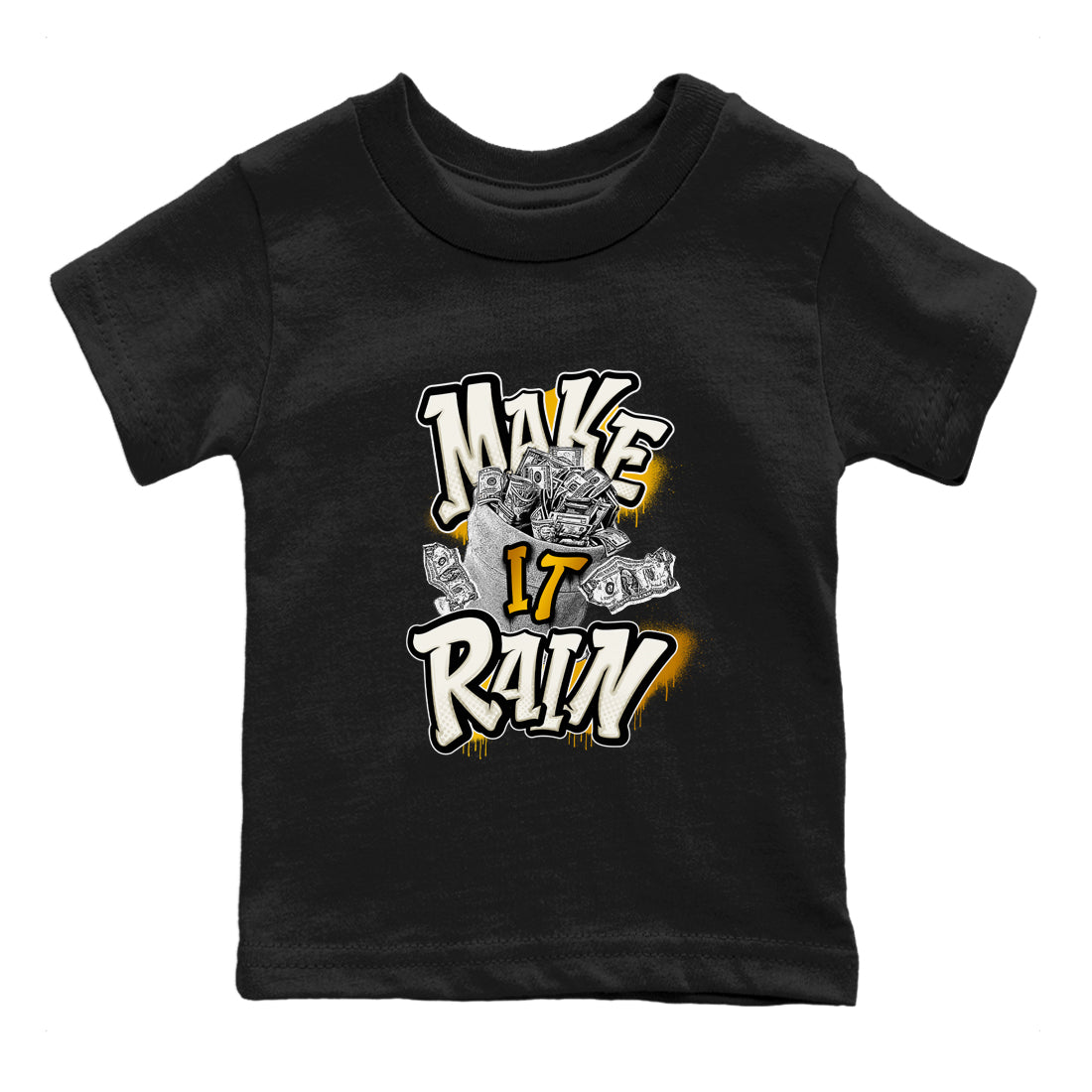 4s Sail 2024 shirt to match jordans Make It Rain Money sneaker tees Air Jordan 4 Sail 2024 Drip Gear Zone baby toddler Black 2 cotton Shirt