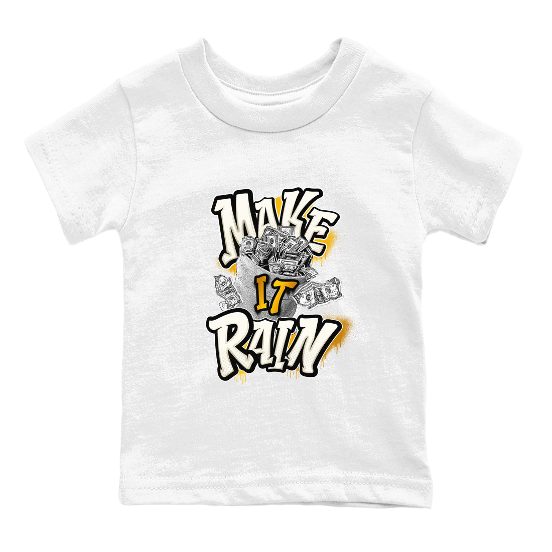 4s Sail 2024 shirt to match jordans Make It Rain Money sneaker tees Air Jordan 4 Sail 2024 Drip Gear Zone baby toddler White 2 cotton Shirt