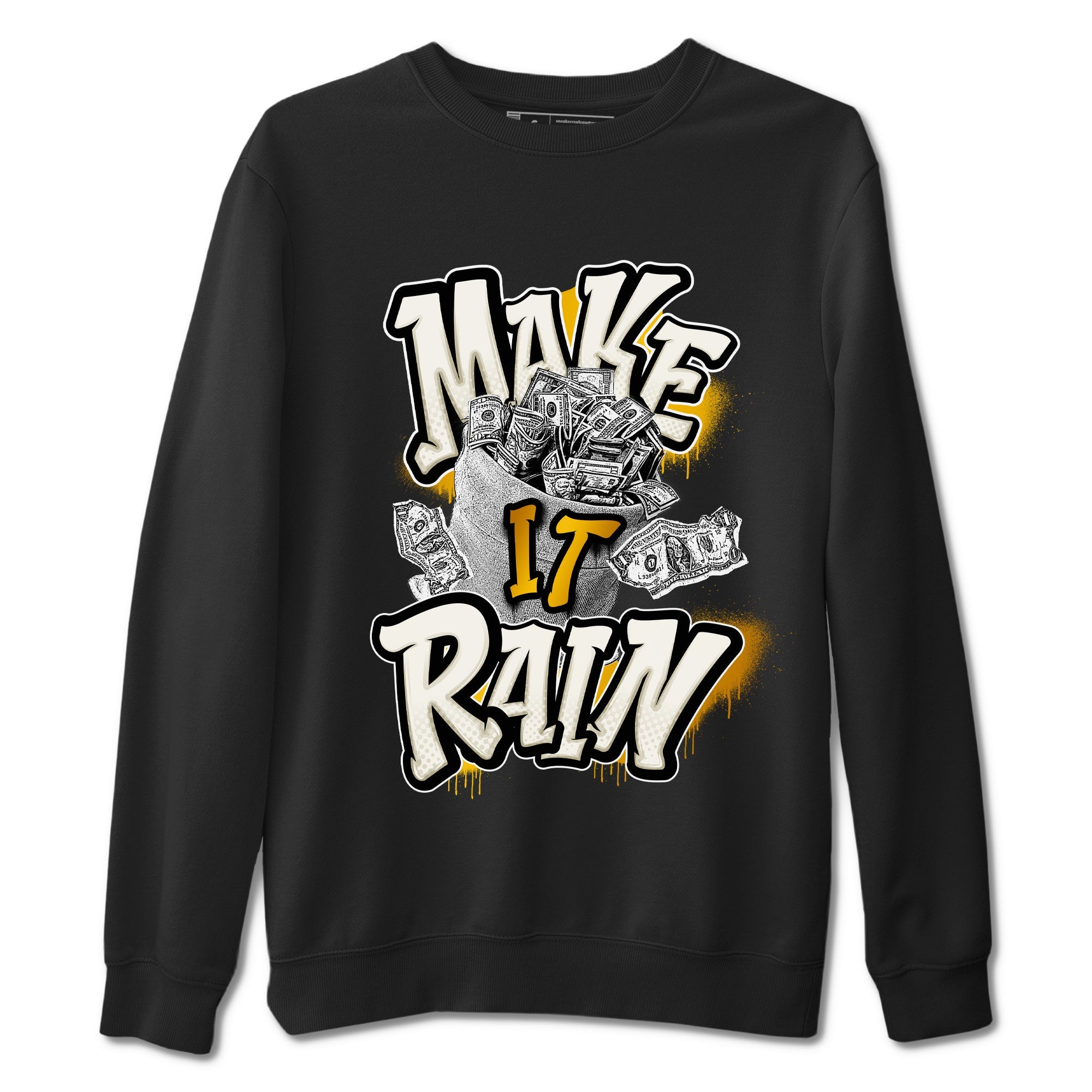 4s Sail 2024 shirt to match jordans Make It Rain Money sneaker tees Air Jordan 4 Sail 2024 Drip Gear Zone unisex cotton Black 2 crew neck shirt