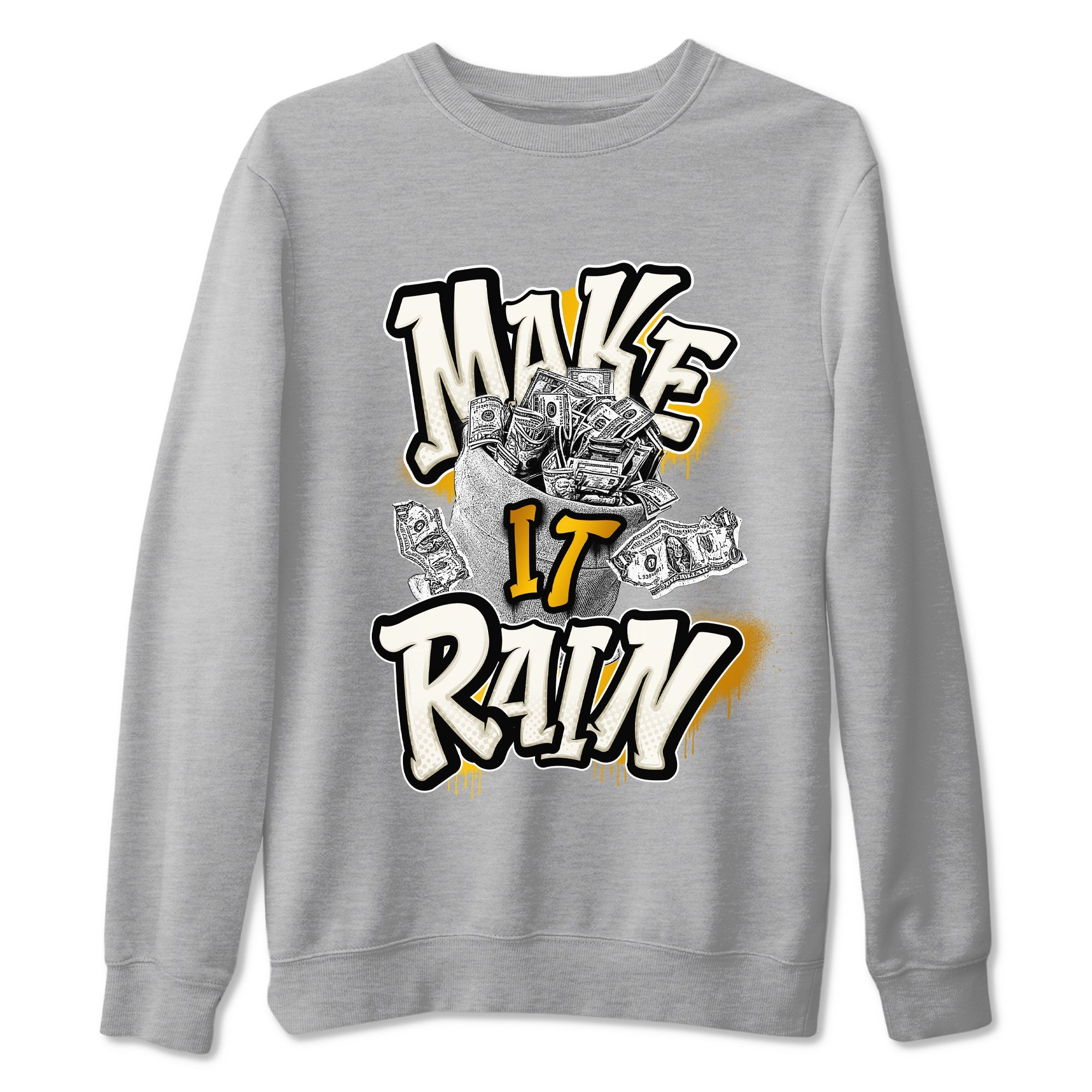 4s Sail 2024 shirt to match jordans Make It Rain Money sneaker tees Air Jordan 4 Sail 2024 Drip Gear Zone unisex cotton Heather Grey 2 crew neck shirt