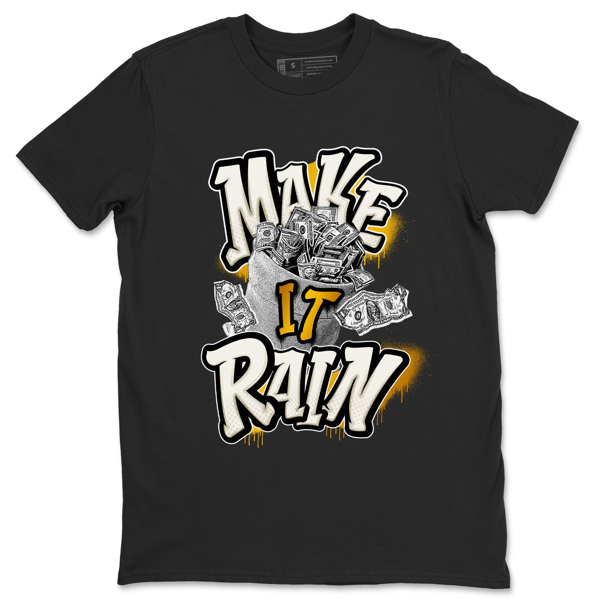 4s Sail 2024 shirt to match jordans Make It Rain Money sneaker tees Air Jordan 4 Sail 2024 Drip Gear Zone unisex cotton Black 2 crew neck shirt