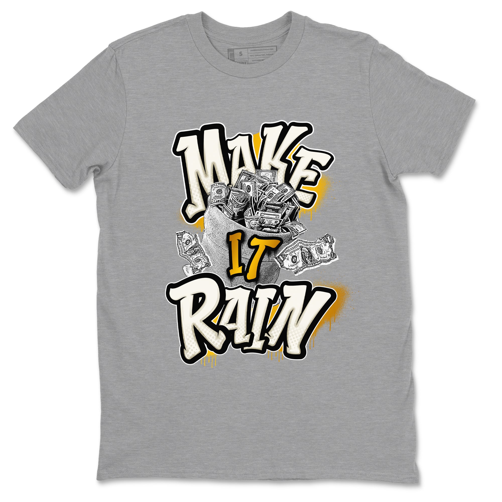 4s Sail 2024 shirt to match jordans Make It Rain Money sneaker tees Air Jordan 4 Sail 2024 Drip Gear Zone unisex cotton Heather Grey 2 crew neck shirt