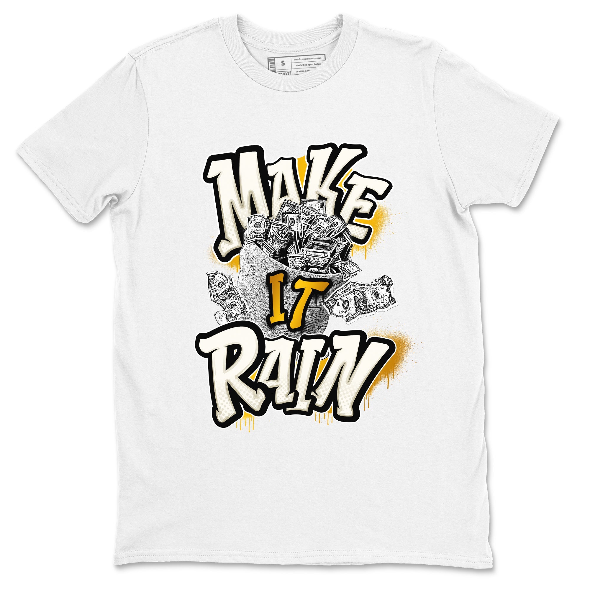 4s Sail 2024 shirt to match jordans Make It Rain Money sneaker tees Air Jordan 4 Sail 2024 Drip Gear Zone unisex cotton White 2 crew neck shirt