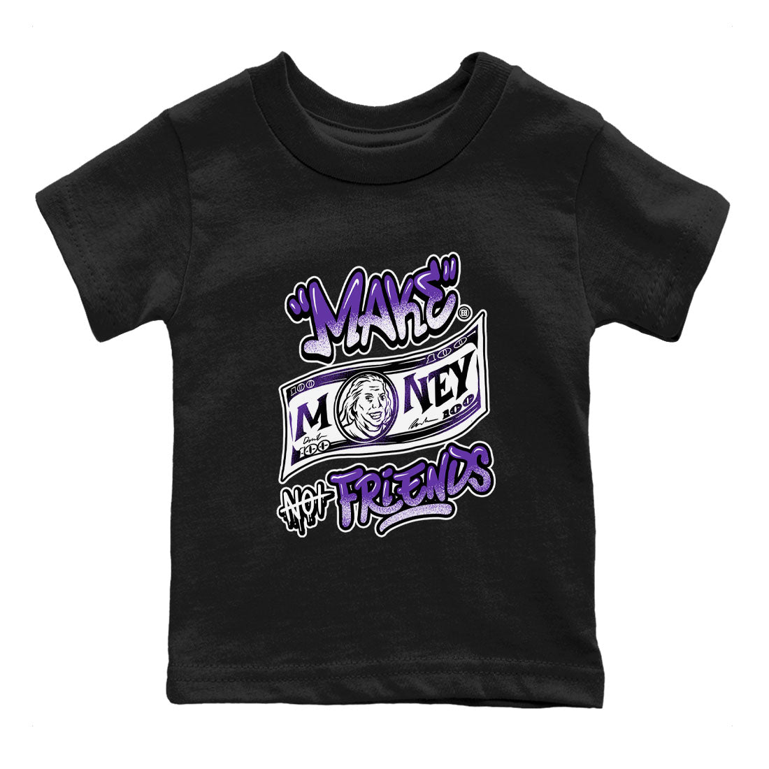 Nike SB Dunk Low Court Purple Shirt To Match Jordans Make Money Not Friends Streetwear Fashion Dunk Low Court Purple Drip Gear Zone baby toddler Black 2 cotton Shirt