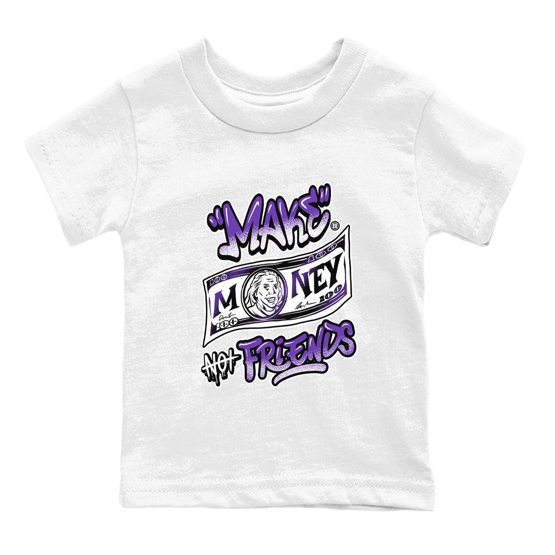 Nike SB Dunk Low Court Purple Shirt To Match Jordans Make Money Not Friends Streetwear Fashion Dunk Low Court Purple Drip Gear Zone baby toddler White 2 cotton Shirt
