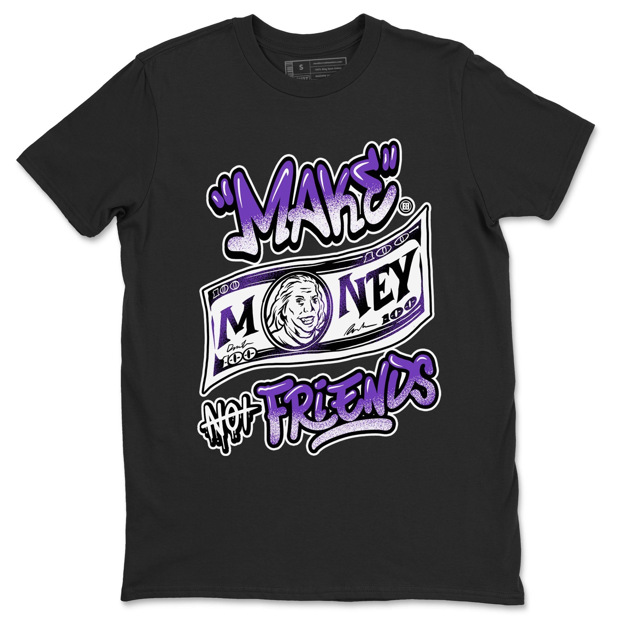Nike SB Dunk Low Court Purple Shirt To Match Jordans Make Money Not Friends Streetwear Fashion Dunk Low Court Purple Drip Gear Zone unisex crew neck t-shirt Black 2 crew neck shirt