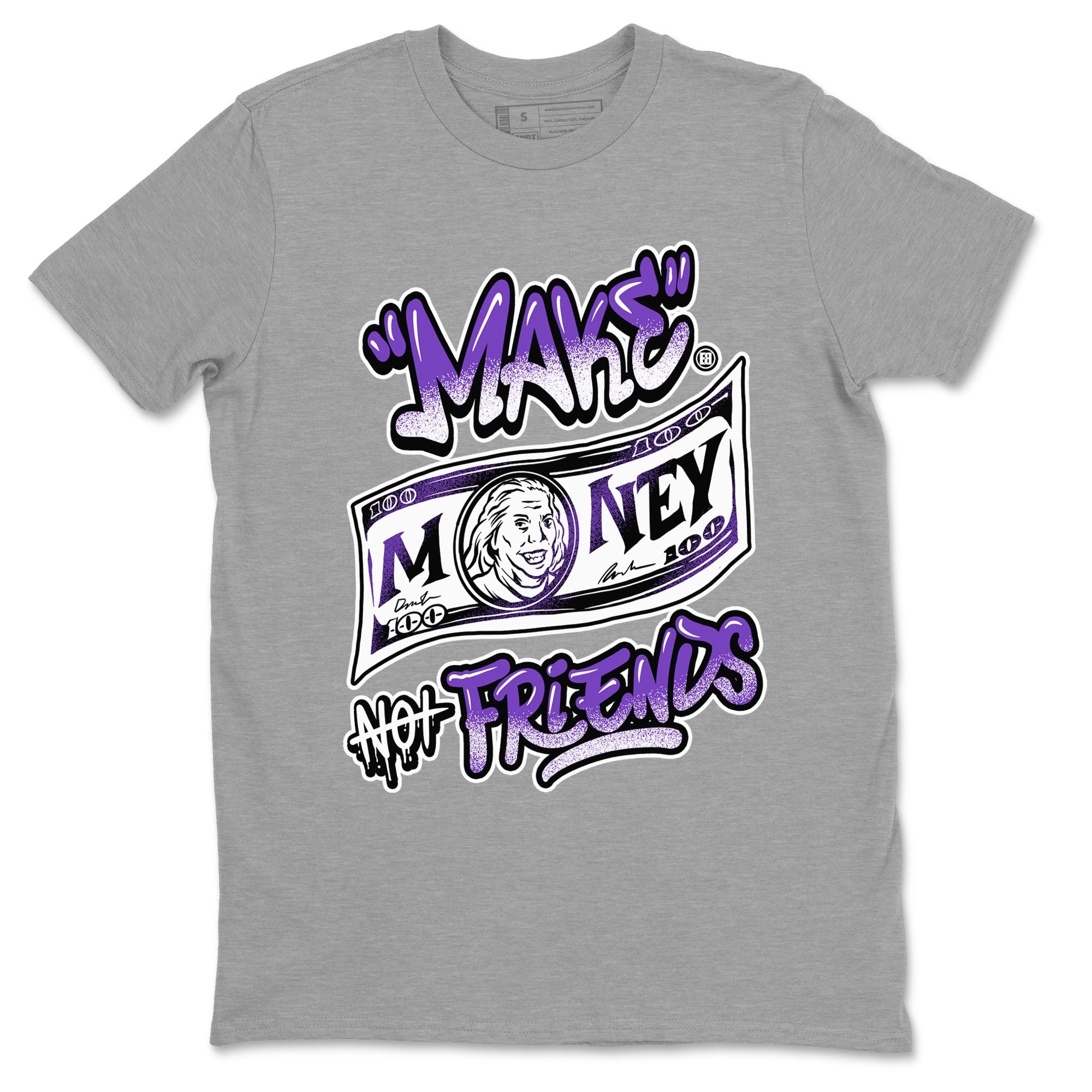 Nike SB Dunk Low Court Purple Shirt To Match Jordans Make Money Not Friends Streetwear Fashion Dunk Low Court Purple Drip Gear Zone unisex crew neck t-shirt Heather Grey 2 crew neck shirt