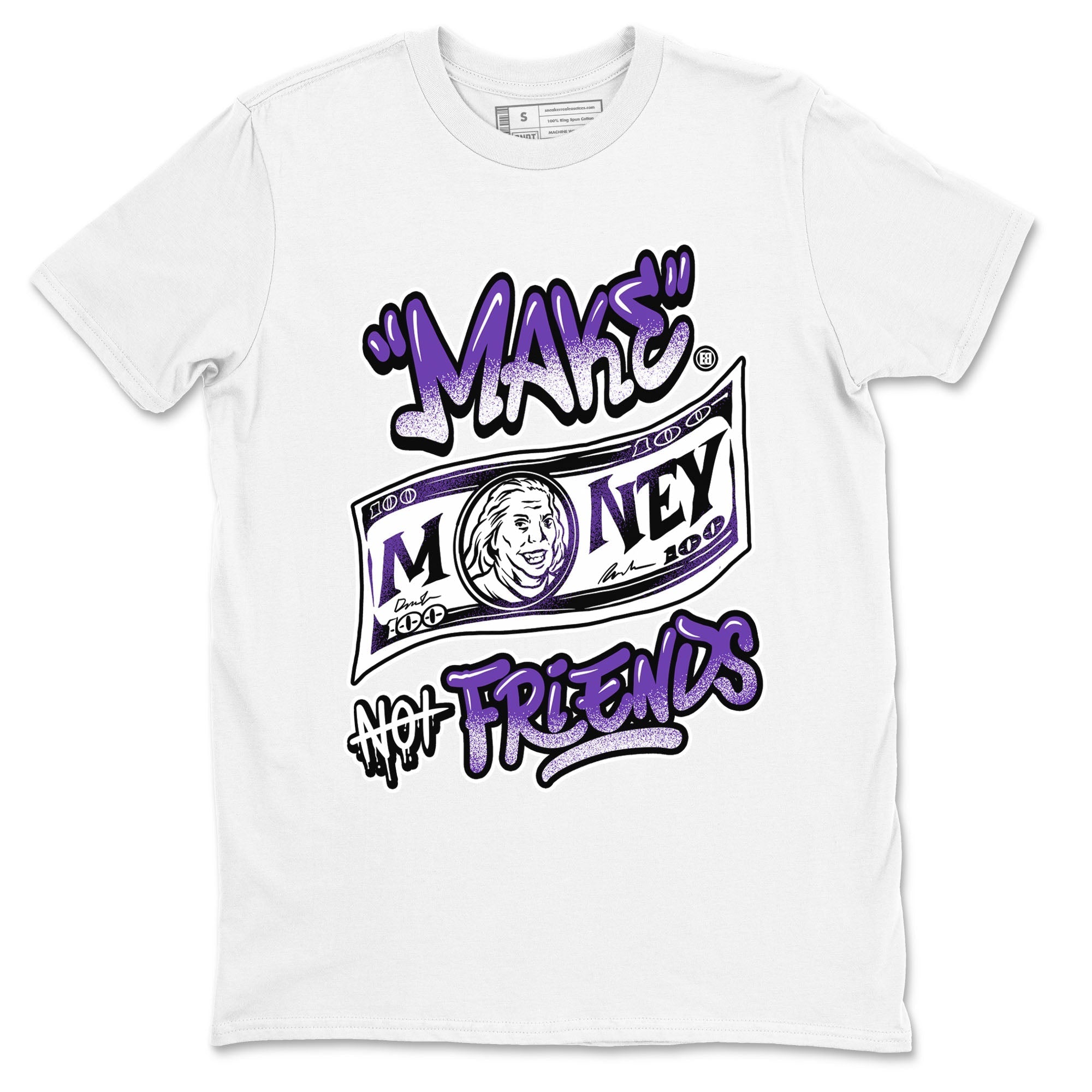 Nike SB Dunk Low Court Purple Shirt To Match Jordans Make Money Not Friends Streetwear Fashion Dunk Low Court Purple Drip Gear Zone unisex crew neck t-shirt White 2 crew neck shirt