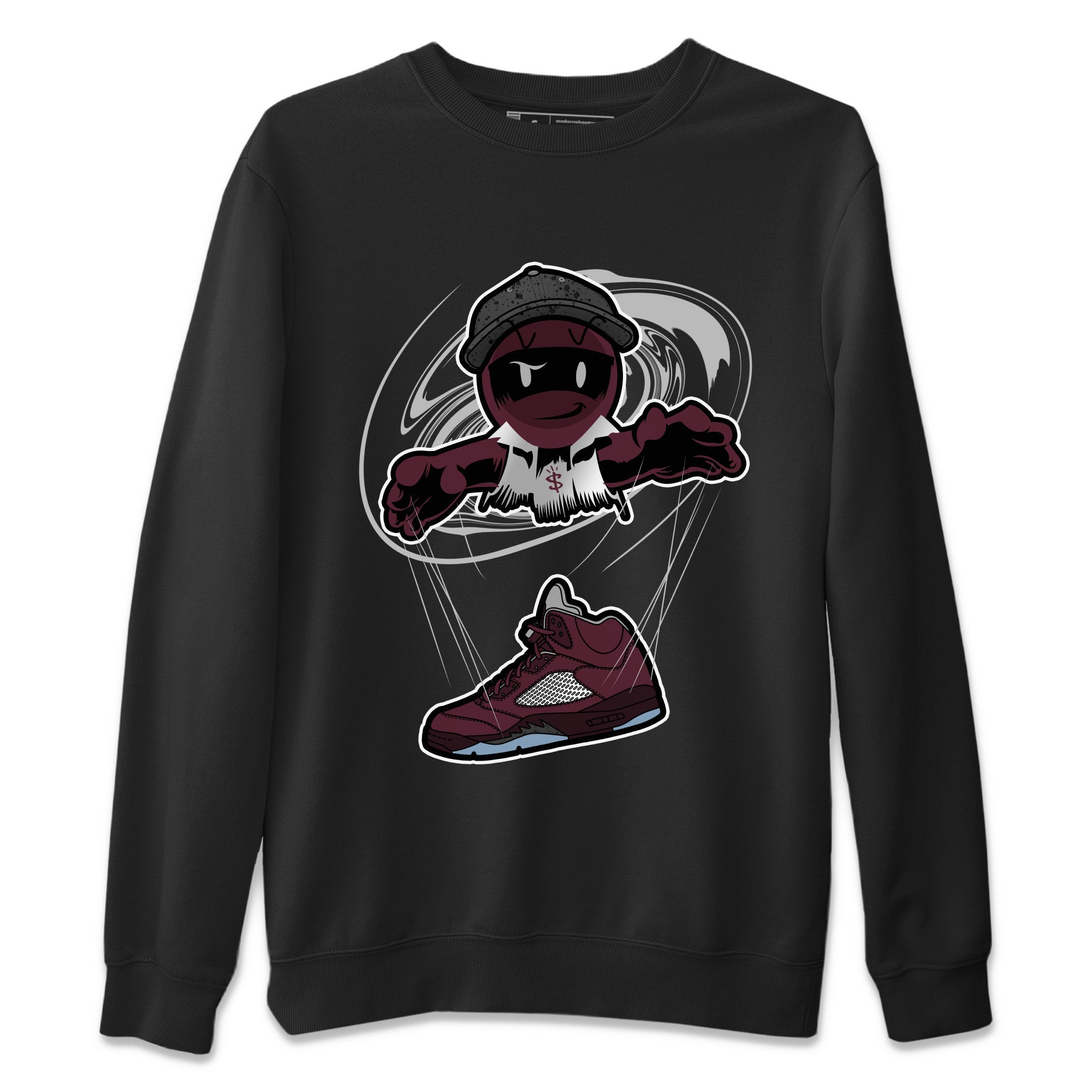 Air Jordan 5 Burgundy shirt to match jordans Marionette Streetwear Sneaker Shirt AJ5 Burgundy Drip Gear Zone Sneaker Matching Clothing Unisex Black 2 T-Shirt