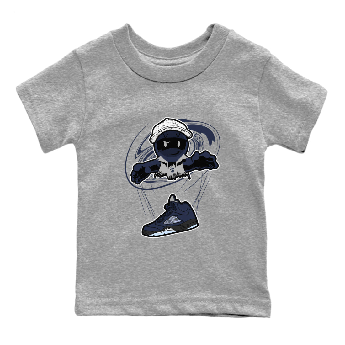 Air Jordan 5 Georgetown shirt to match jordans Marionette Streetwear Sneaker Shirt AJ5 Georgetown Drip Gear Zone Sneaker Matching Clothing Baby Toddler Heather Grey 2 T-Shirt