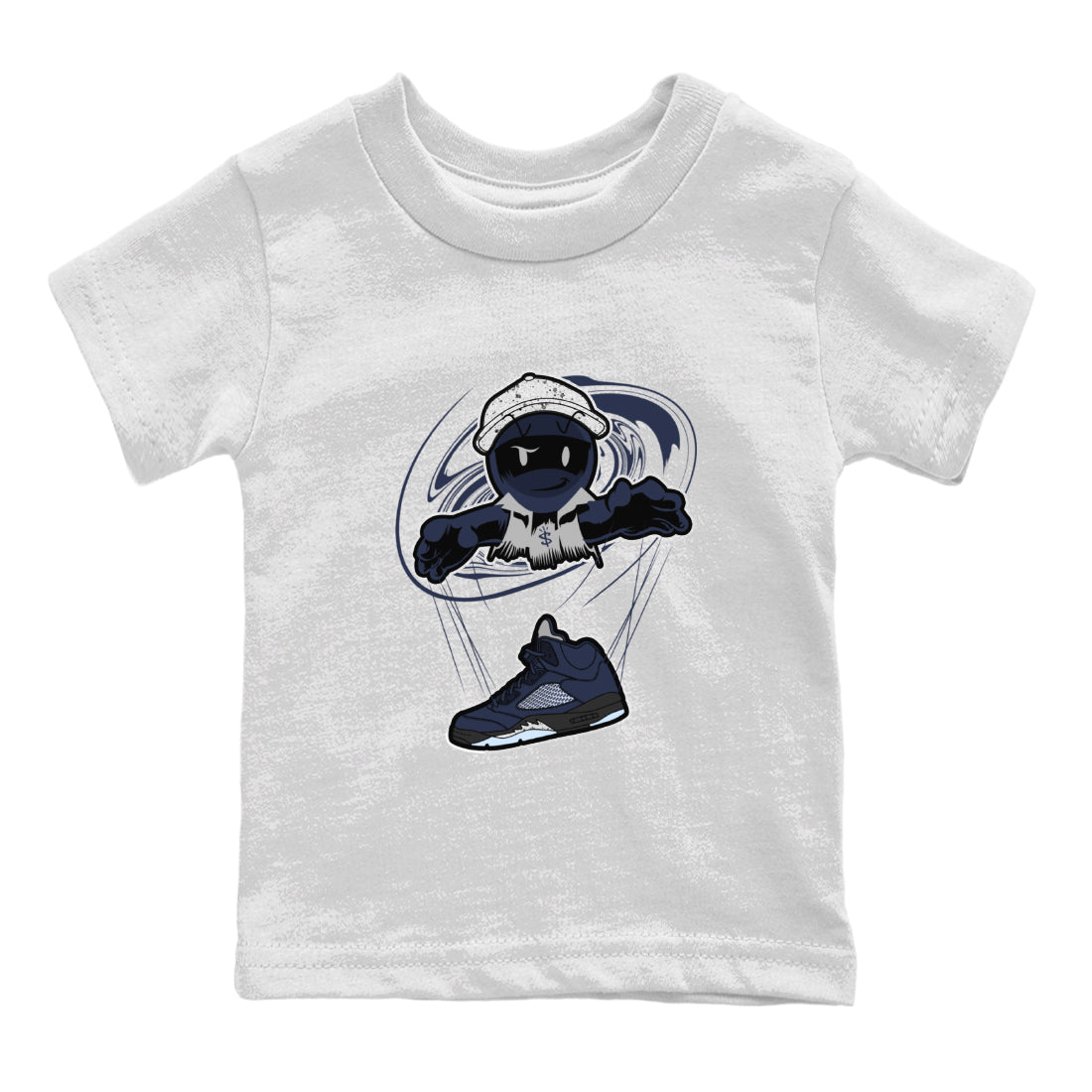 Air Jordan 5 Georgetown shirt to match jordans Marionette Streetwear Sneaker Shirt AJ5 Georgetown Drip Gear Zone Sneaker Matching Clothing Baby Toddler White 2 T-Shirt