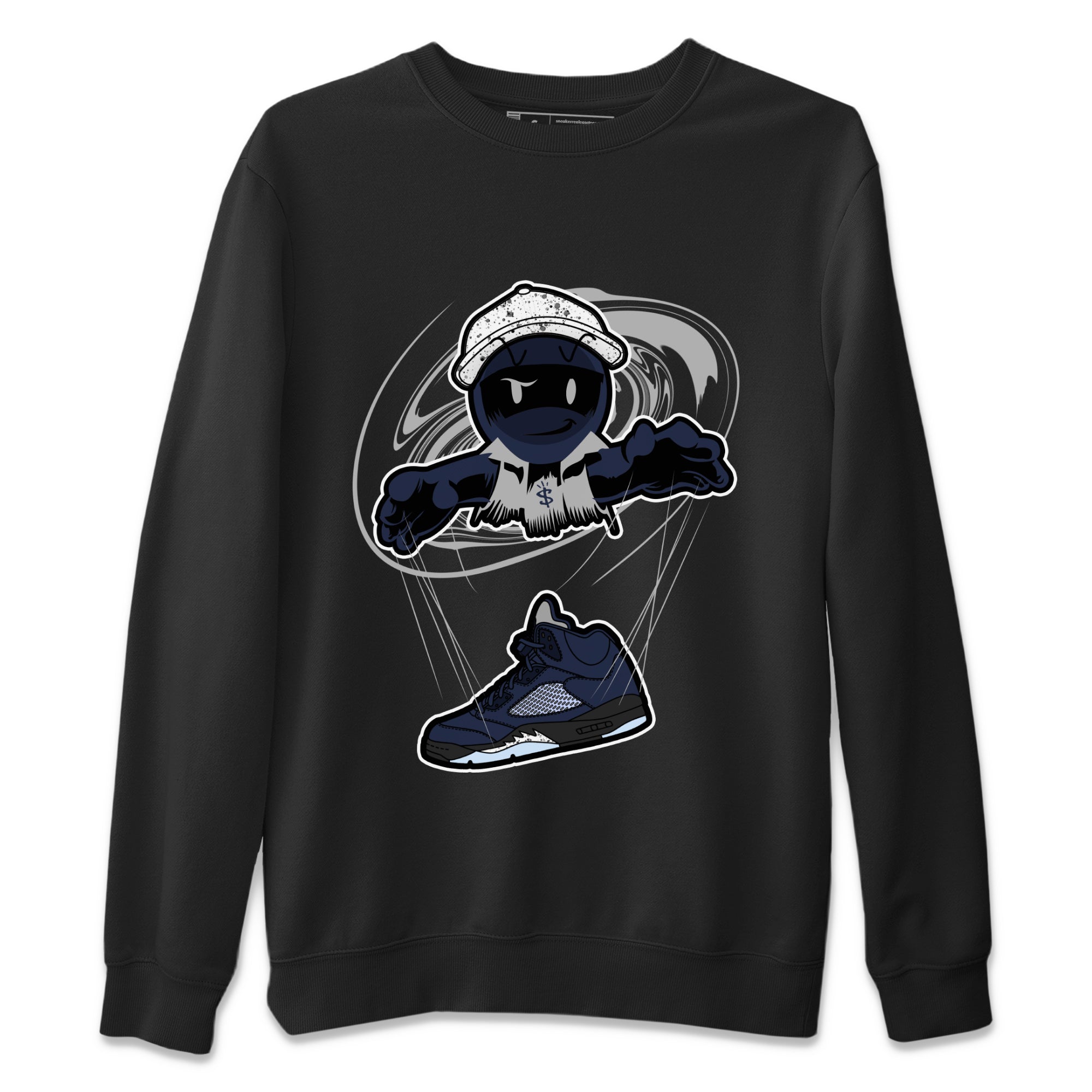 Air Jordan 5 Georgetown shirt to match jordans Marionette Streetwear Sneaker Shirt AJ5 Georgetown Drip Gear Zone Sneaker Matching Clothing Unisex Black 2 T-Shirt