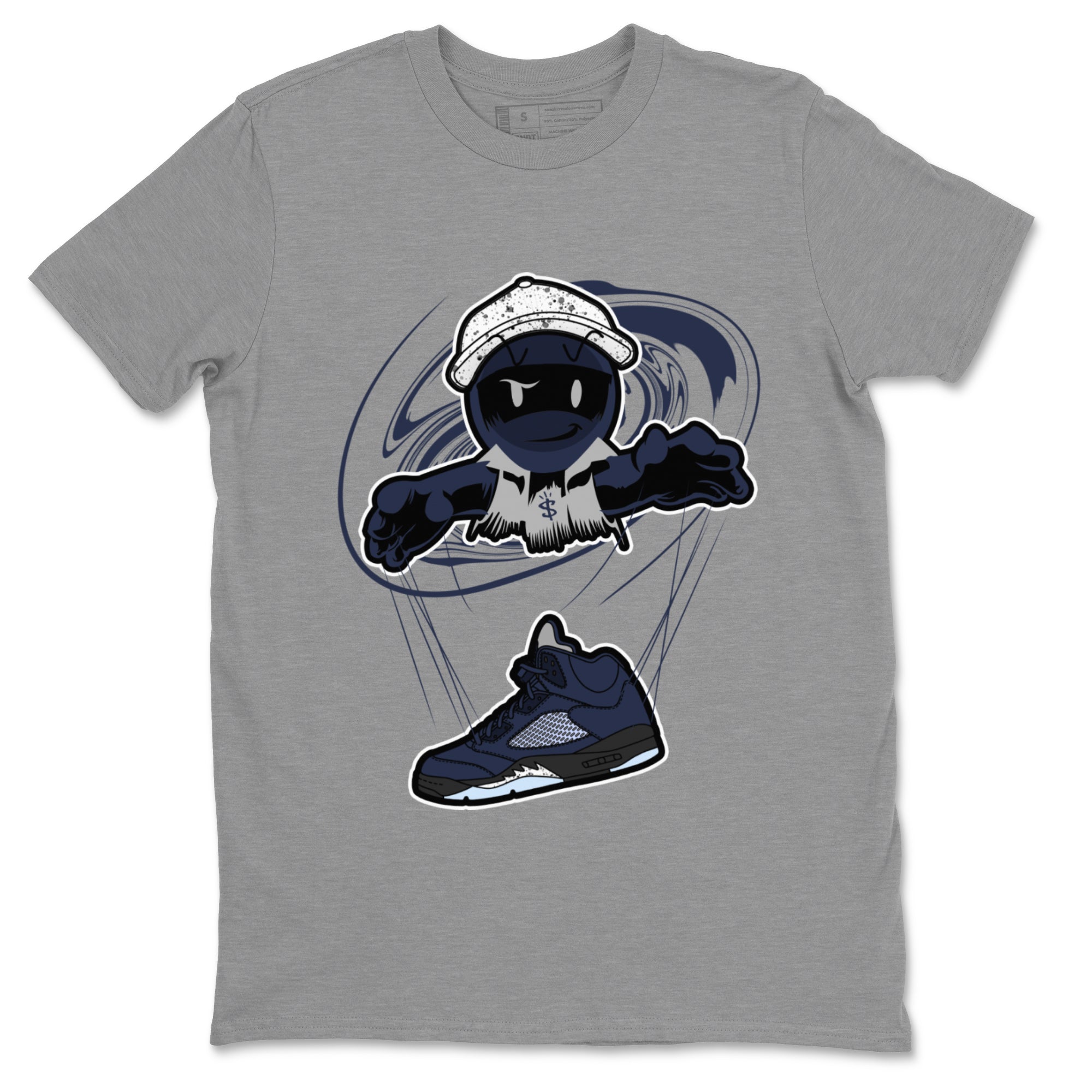 Air Jordan 5 Georgetown shirt to match jordans Marionette Streetwear Sneaker Shirt AJ5 Georgetown Drip Gear Zone Sneaker Matching Clothing Unisex Heather Grey 2 T-Shirt
