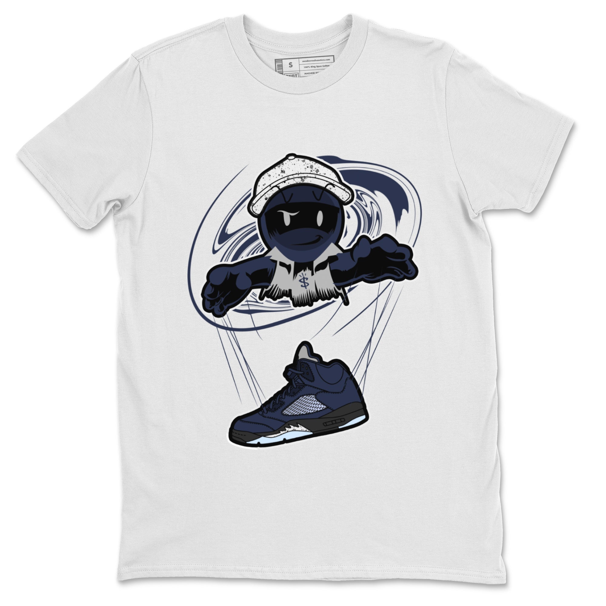 Air Jordan 5 Georgetown shirt to match jordans Marionette Streetwear Sneaker Shirt AJ5 Georgetown Drip Gear Zone Sneaker Matching Clothing Unisex White 2 T-Shirt