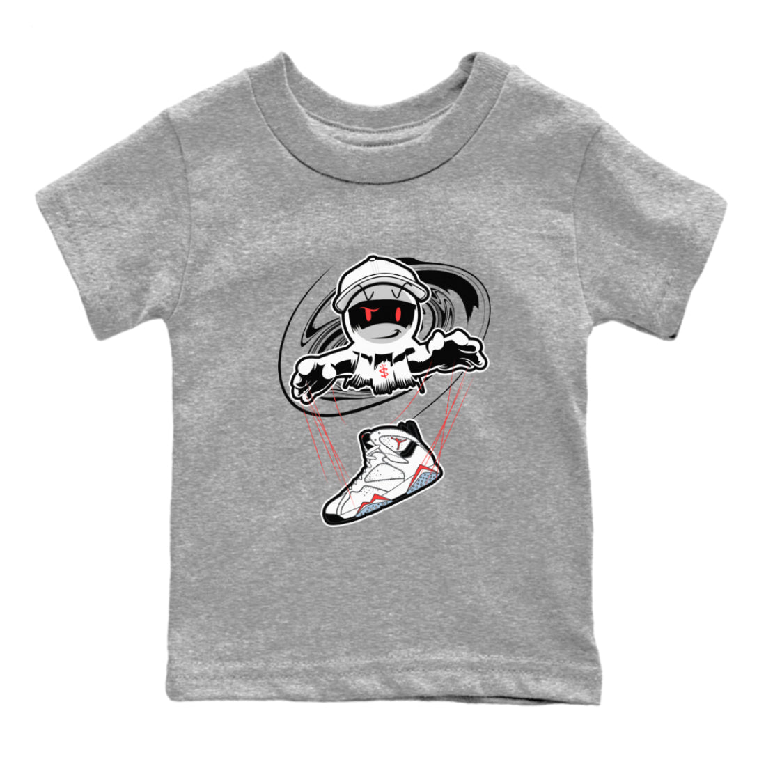 Air Jordan 7 White Infrared shirt to match jordans Marionette Streetwear Sneaker Shirt AJ7 White Infrared Drip Gear Zone Sneaker Matching Clothing Baby Toddler Heather Grey 2 T-Shirt