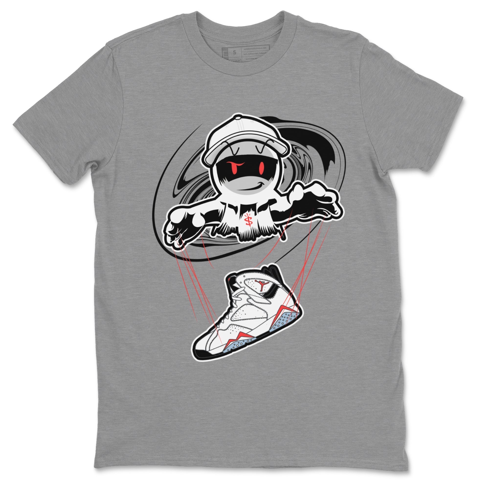 Air Jordan 7 White Infrared shirt to match jordans Marionette Streetwear Sneaker Shirt AJ7 White Infrared Drip Gear Zone Sneaker Matching Clothing Unisex Heather Grey 2 T-Shirt