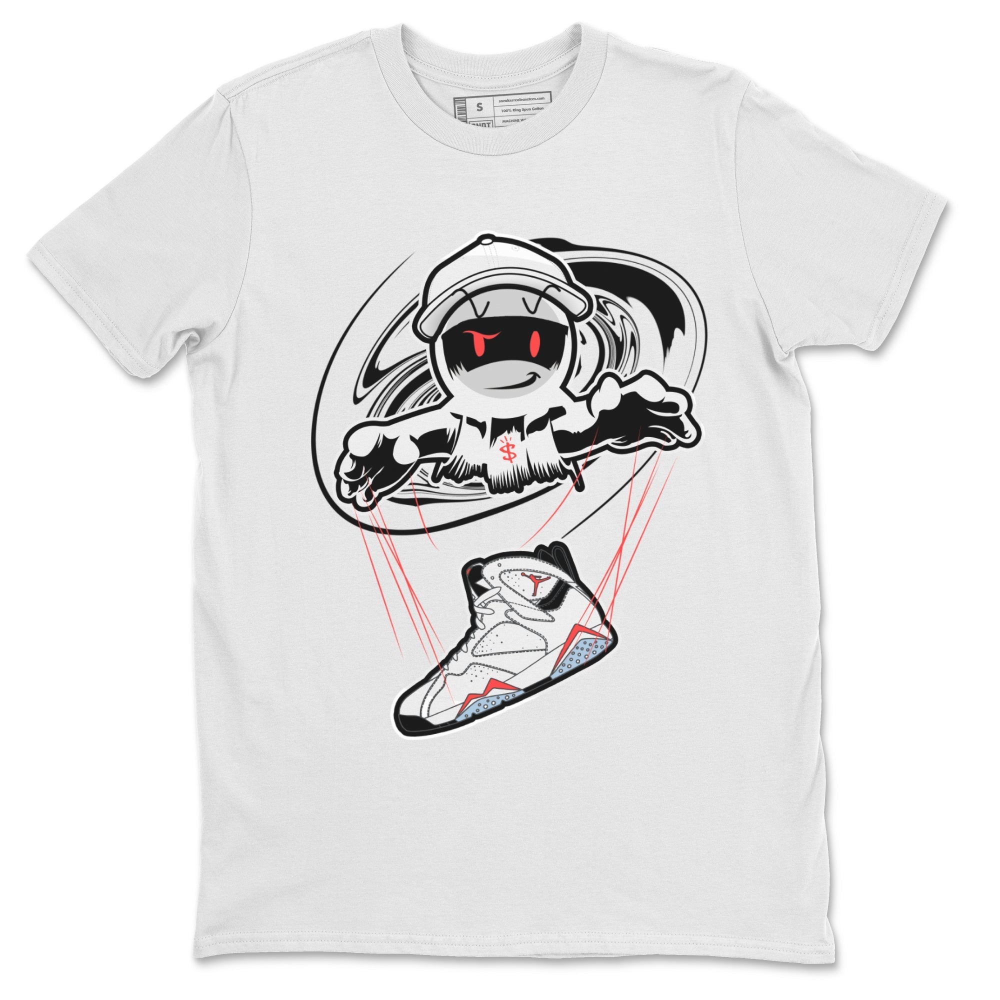 Air Jordan 7 White Infrared shirt to match jordans Marionette Streetwear Sneaker Shirt AJ7 White Infrared Drip Gear Zone Sneaker Matching Clothing Unisex White 2 T-Shirt