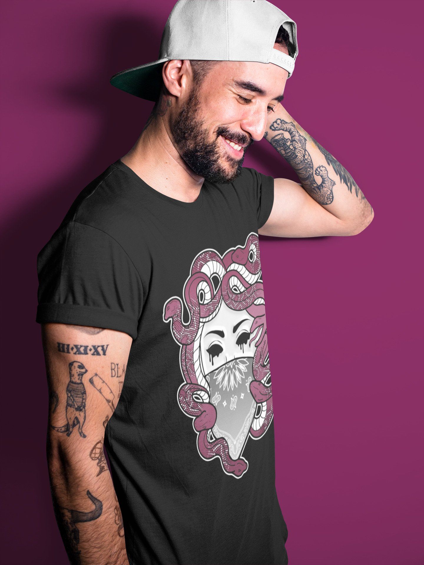 Jordan 1 Bordeaux Sneaker Matching T-Shirt Medusa Sneaker Tees Jordan 1 Bordeaux Sneaker Release Tees Crew Neck Tees