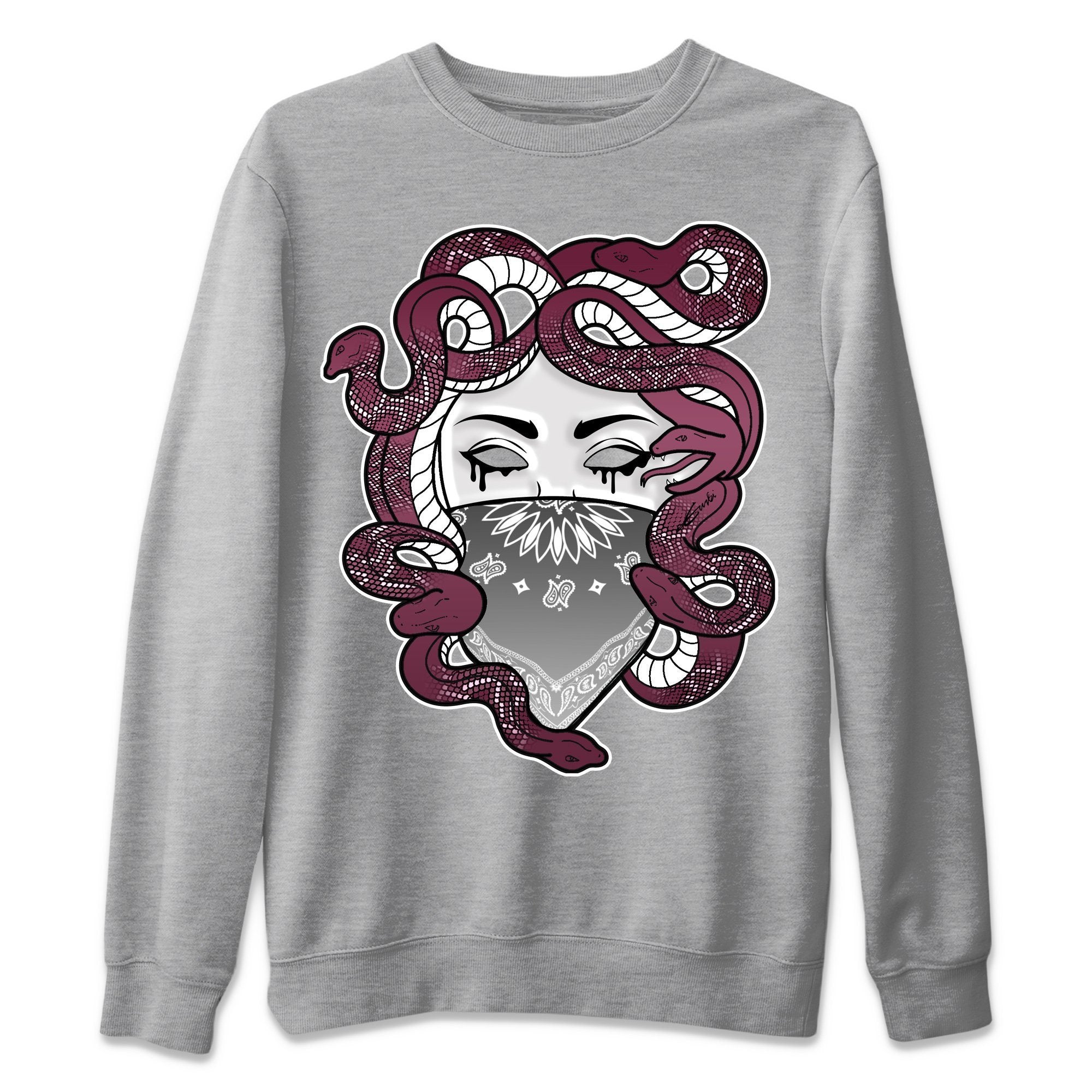 Jordan 1 Bordeaux Sneaker Matching T-Shirt Medusa Sneaker Tees Jordan 1 Bordeaux Sneaker Release Tees Crew Neck Tees