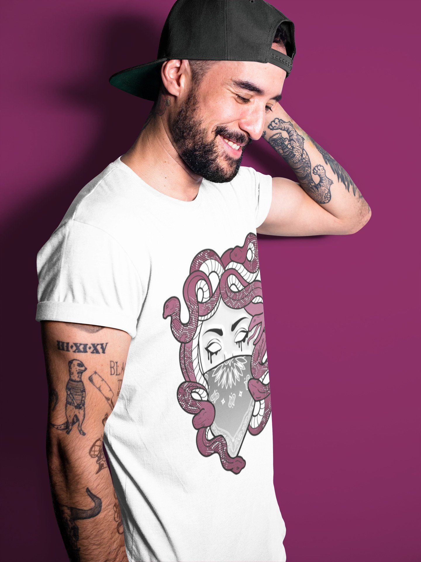 Jordan 1 Bordeaux Sneaker Matching T-Shirt Medusa Sneaker Tees Jordan 1 Bordeaux Sneaker Release Tees Crew Neck Tees