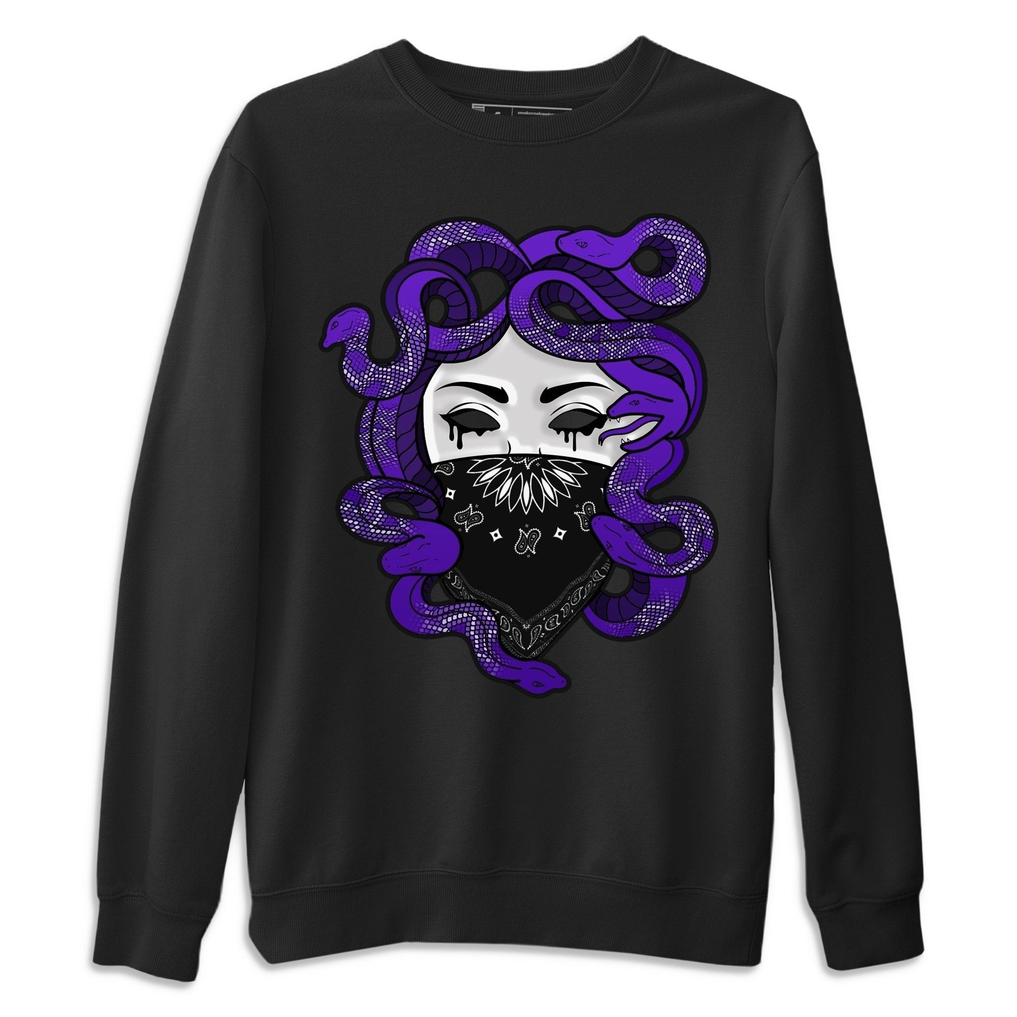 Jordan 1 Court Purple Sneaker Matching T-Shirt Medusa Sneaker Tees Jordan 1 Court Purple Sneaker Release Tees Crew Neck Tees