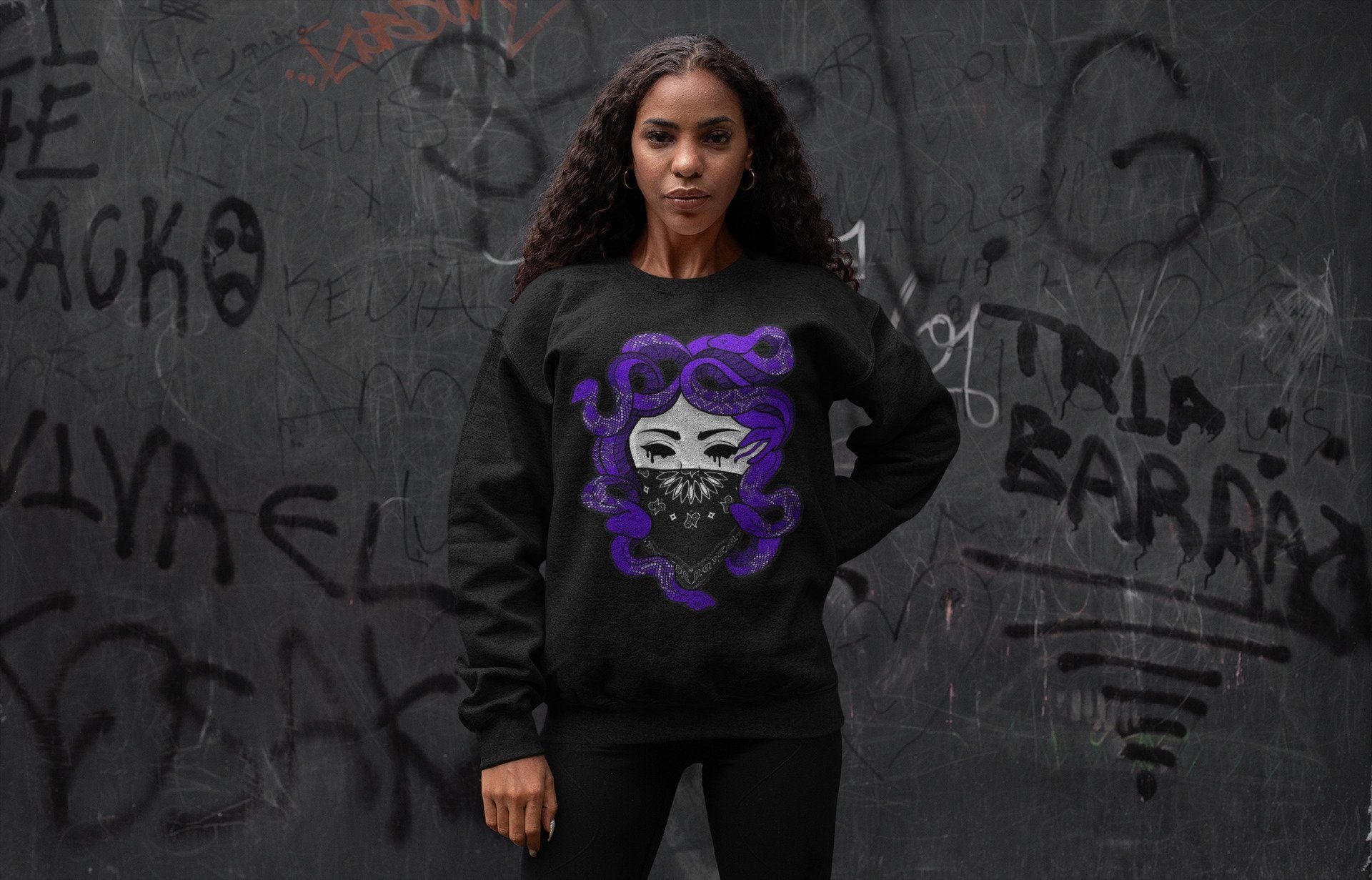 Jordan 1 Court Purple Sneaker Matching T-Shirt Medusa Sneaker Tees Jordan 1 Court Purple Sneaker Release Tees Crew Neck Tees