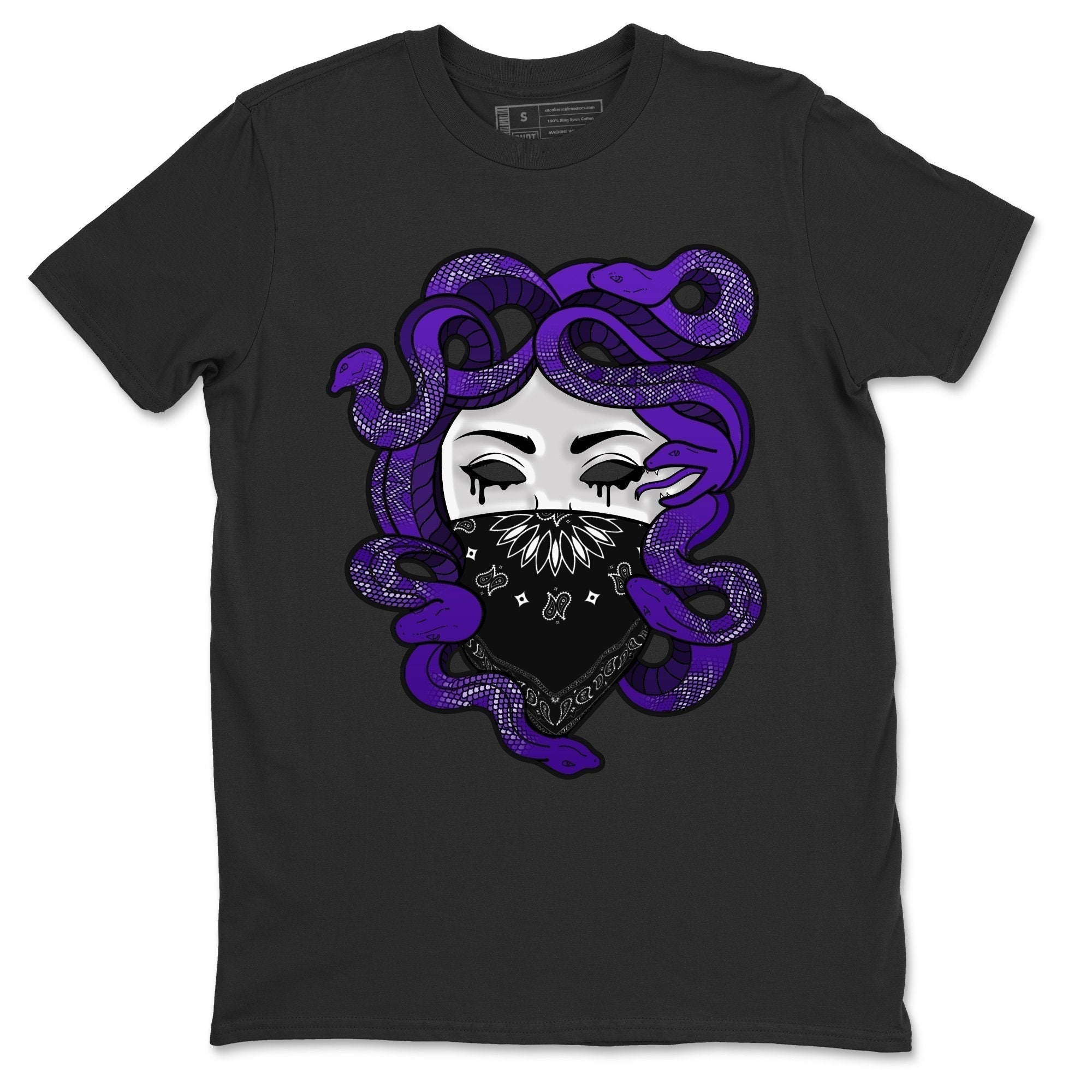 Jordan 1 Court Purple Sneaker Matching T-Shirt Medusa Sneaker Tees Jordan 1 Court Purple Sneaker Release Tees Crew Neck Tees