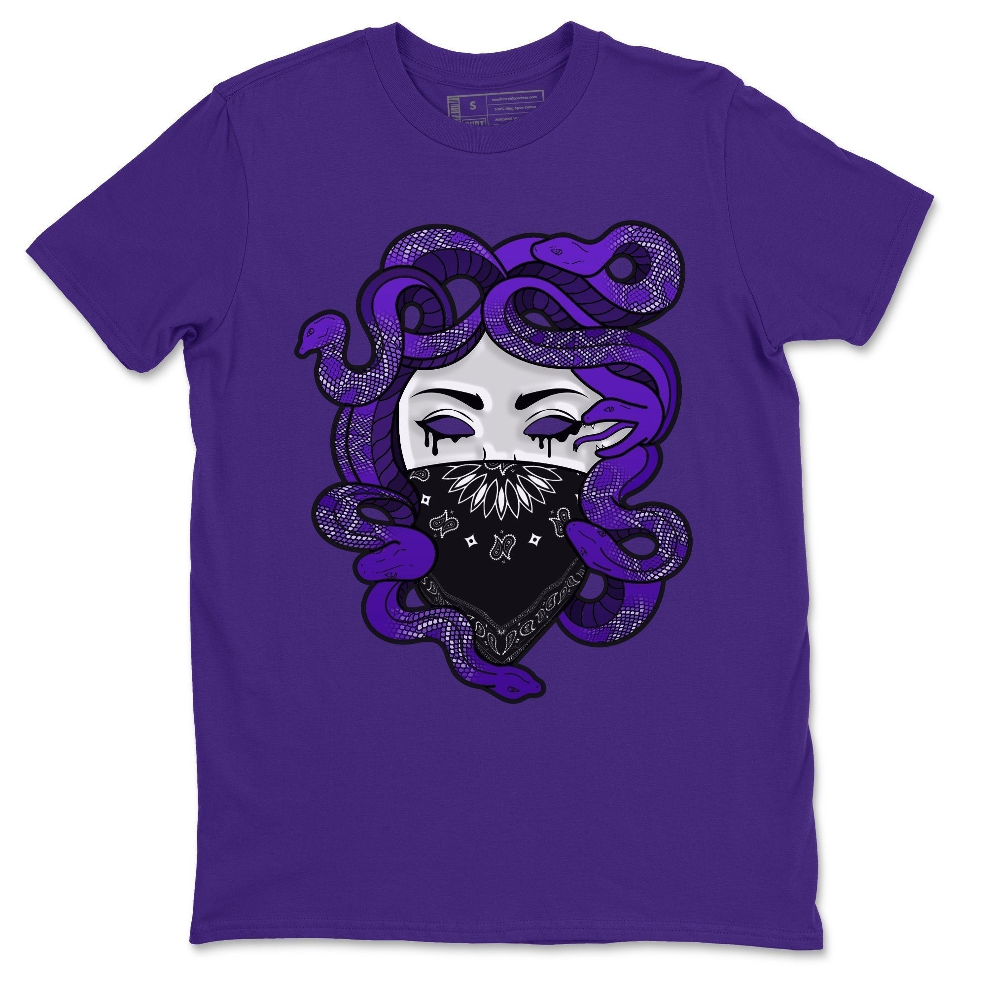 Jordan 1 Court Purple Sneaker Matching T-Shirt Medusa Sneaker Tees Jordan 1 Court Purple Sneaker Release Tees Crew Neck Tees
