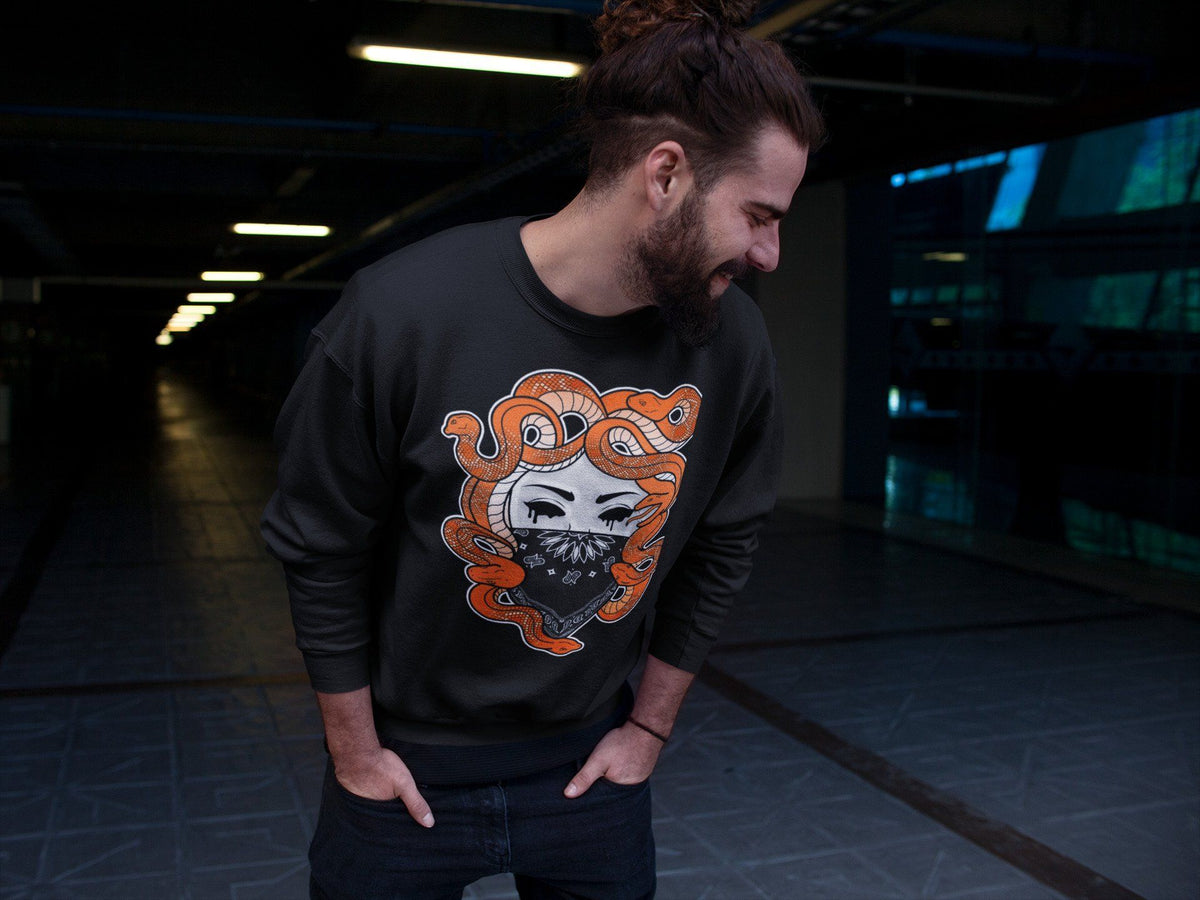 Jordan 1 Electro Orange Sneaker Matching T-Shirt Medusa Sneaker Tees Jordan 1 Electro Orange Sneaker Release Tees Crew Neck Tees