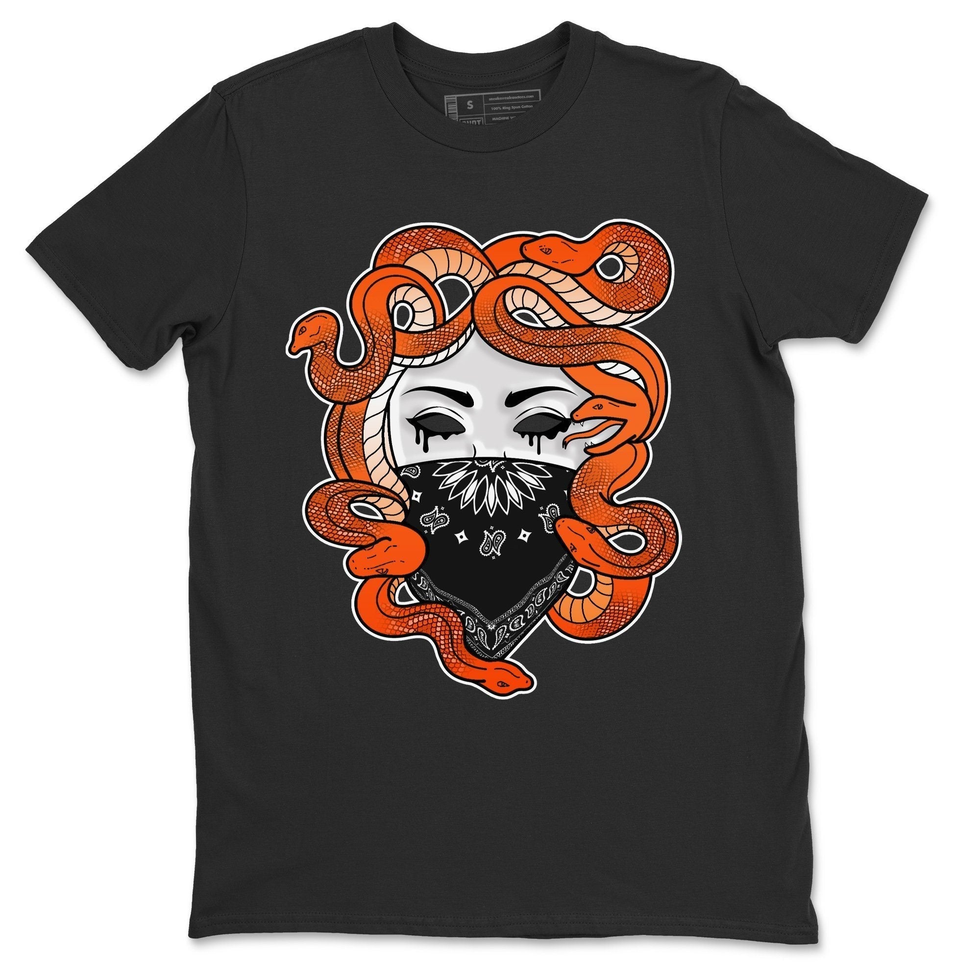 Jordan 1 Electro Orange Sneaker Matching T-Shirt Medusa Sneaker Tees Jordan 1 Electro Orange Sneaker Release Tees Crew Neck Tees