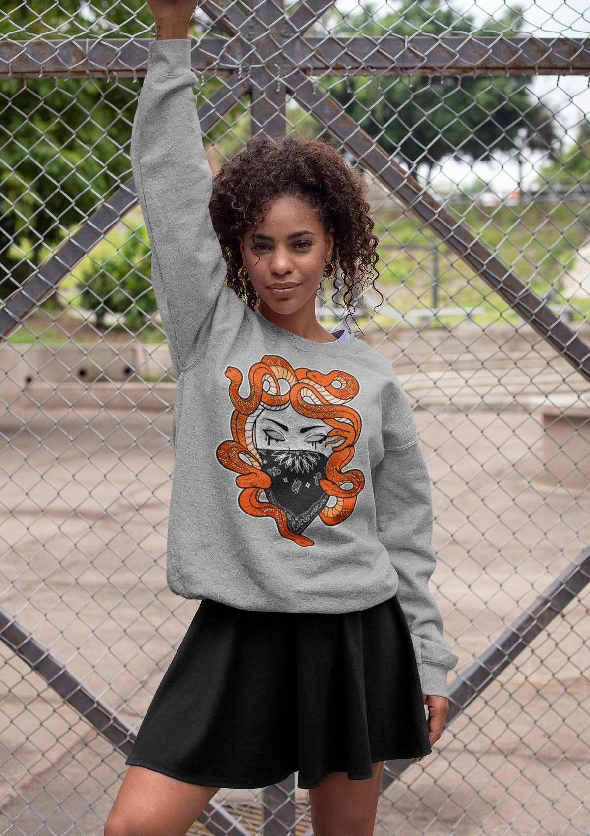Jordan 1 Electro Orange Sneaker Matching T-Shirt Medusa Sneaker Tees Jordan 1 Electro Orange Sneaker Release Tees Crew Neck Tees