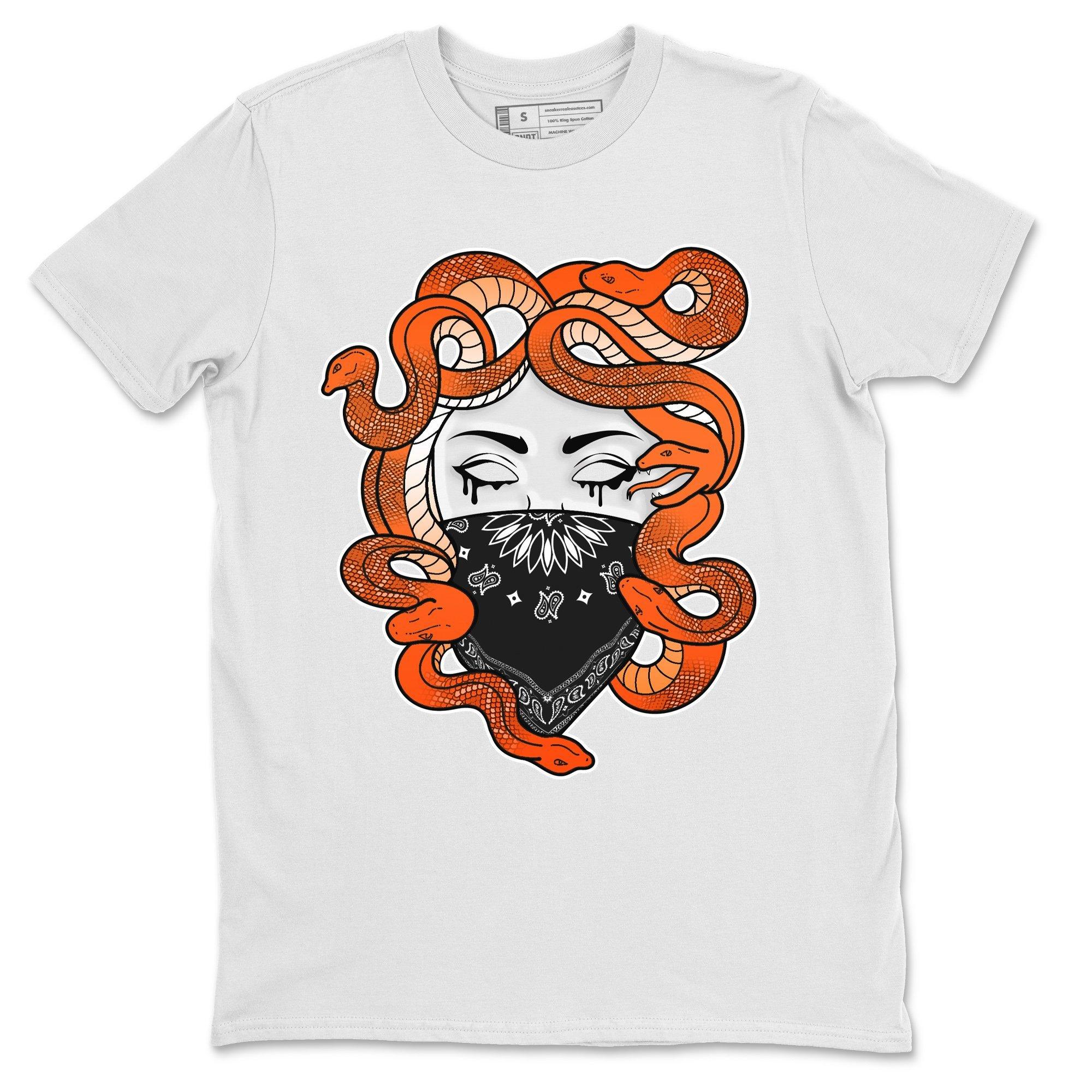Jordan 1 Electro Orange Sneaker Matching T-Shirt Medusa Sneaker Tees Jordan 1 Electro Orange Sneaker Release Tees Crew Neck Tees