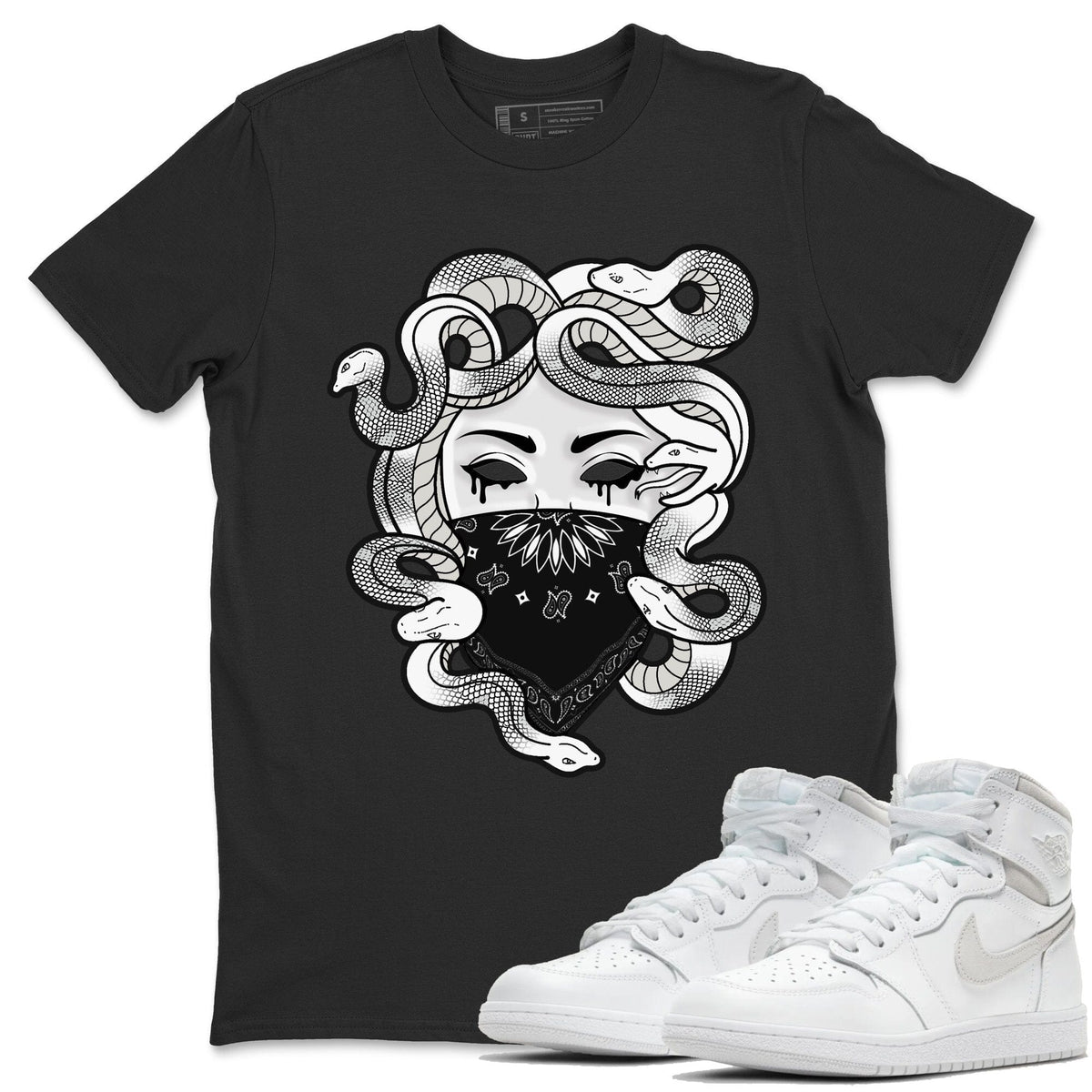 Jordan 1 Neutral Grey Shirt To Match Jordans Medusa Sneaker Tees Jordan 1 Neutral Grey Drip Gear Zone Sneaker Matching Clothing Unisex Shirts