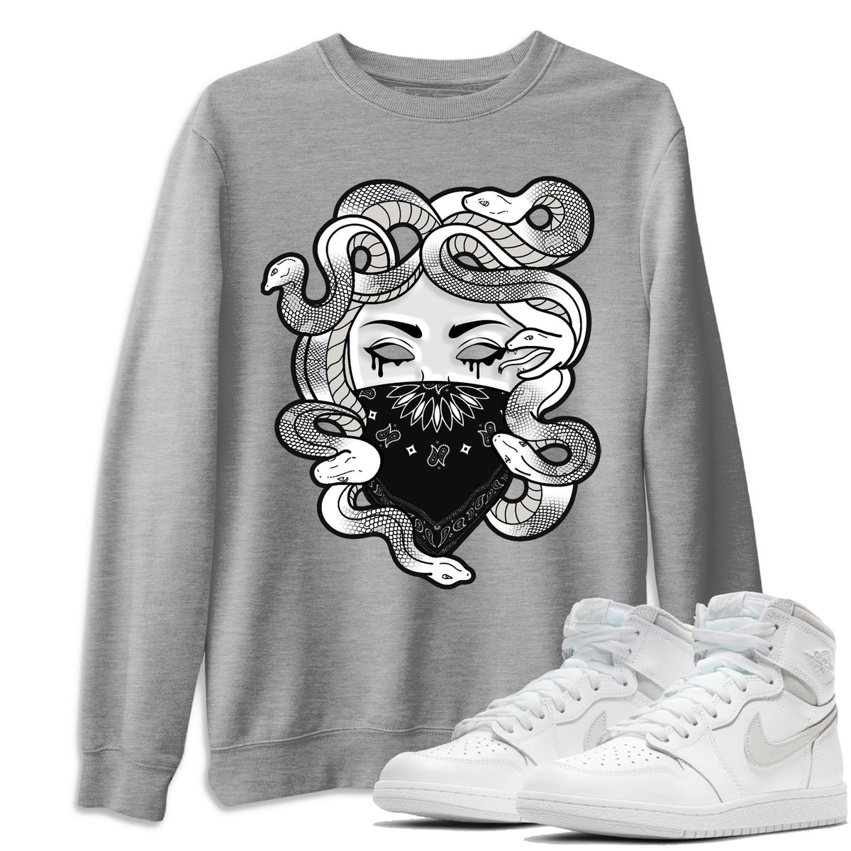 Did You Get 'Em Crew Neck T-Shirt - Air Jordan 1 Neutral Grey