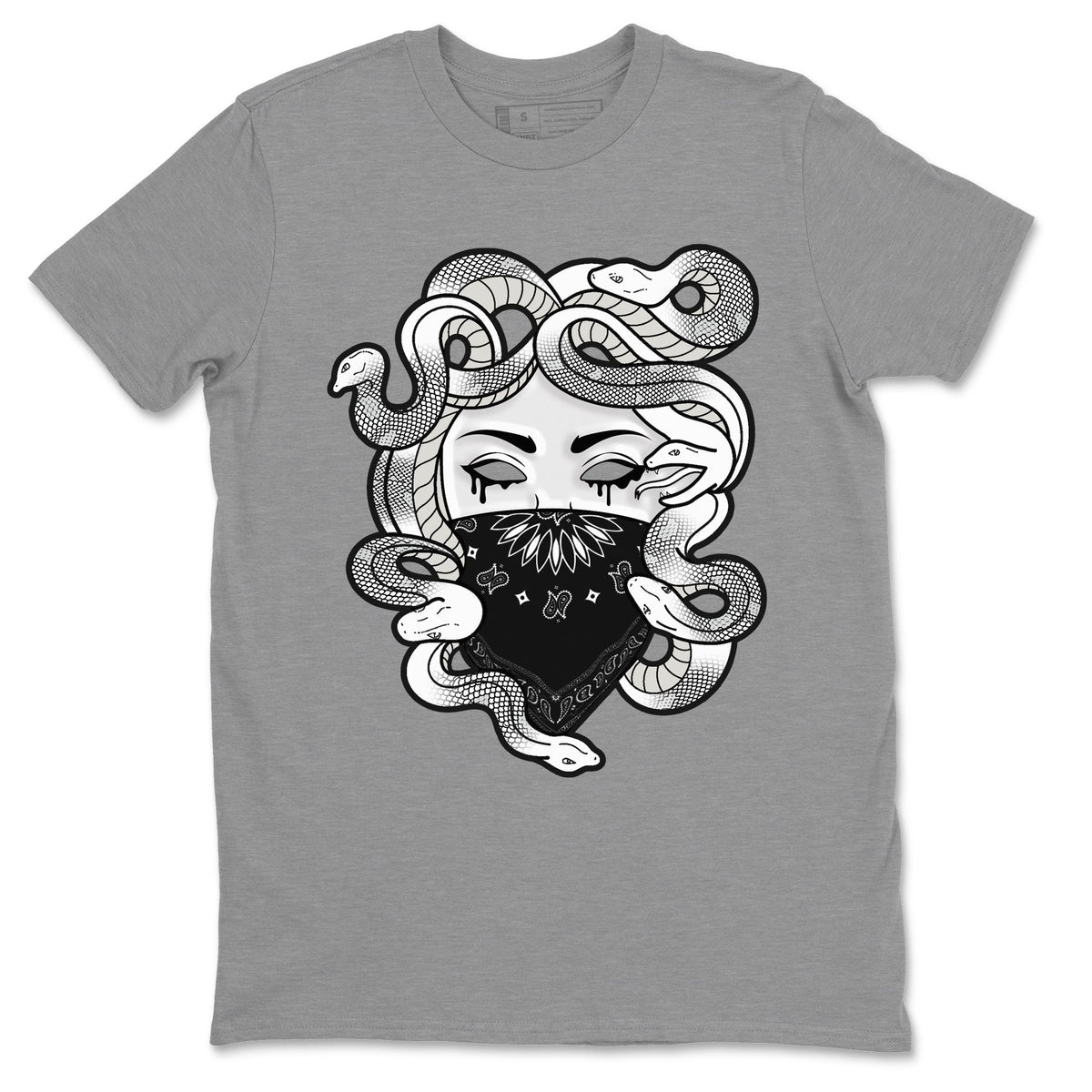 Jordan 1 Neutral Grey Shirt To Match Jordans Medusa Sneaker Tees Jordan 1 Neutral Grey Drip Gear Zone Sneaker Matching Clothing Unisex Shirts