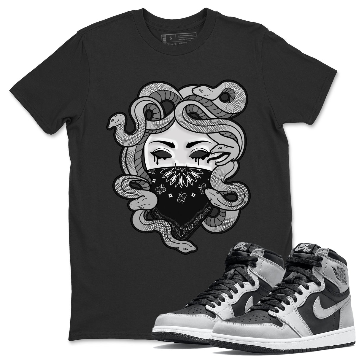 Jordan 1 Shadow 2.0 Shirt To Match Jordans Medusa Sneaker Tees Jordan 1 Shadow 2.0 Drip Gear Zone Sneaker Matching Clothing Unisex Shirts