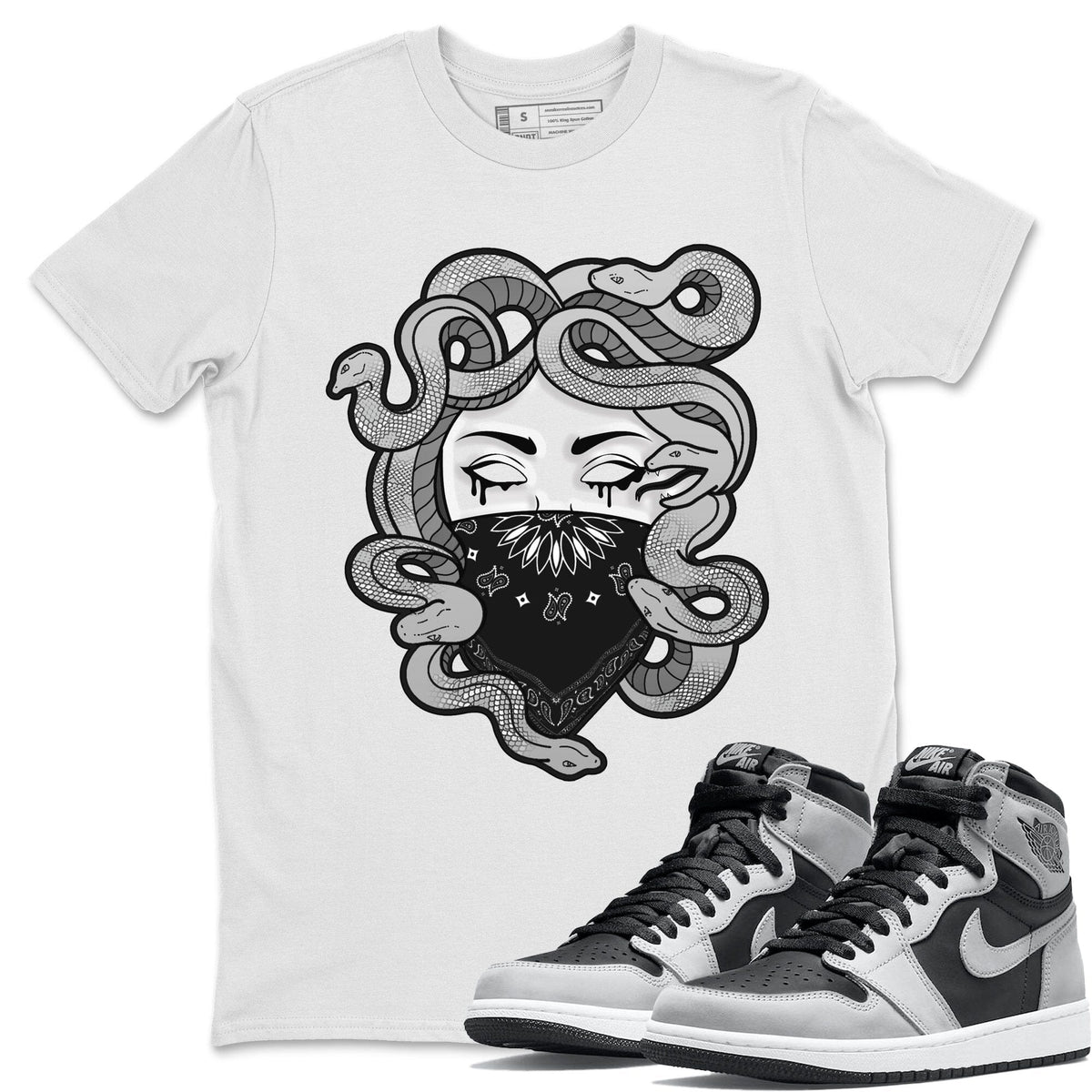 Jordan 1 Shadow 2.0 Shirt To Match Jordans Medusa Sneaker Tees Jordan 1 Shadow 2.0 Drip Gear Zone Sneaker Matching Clothing Unisex Shirts