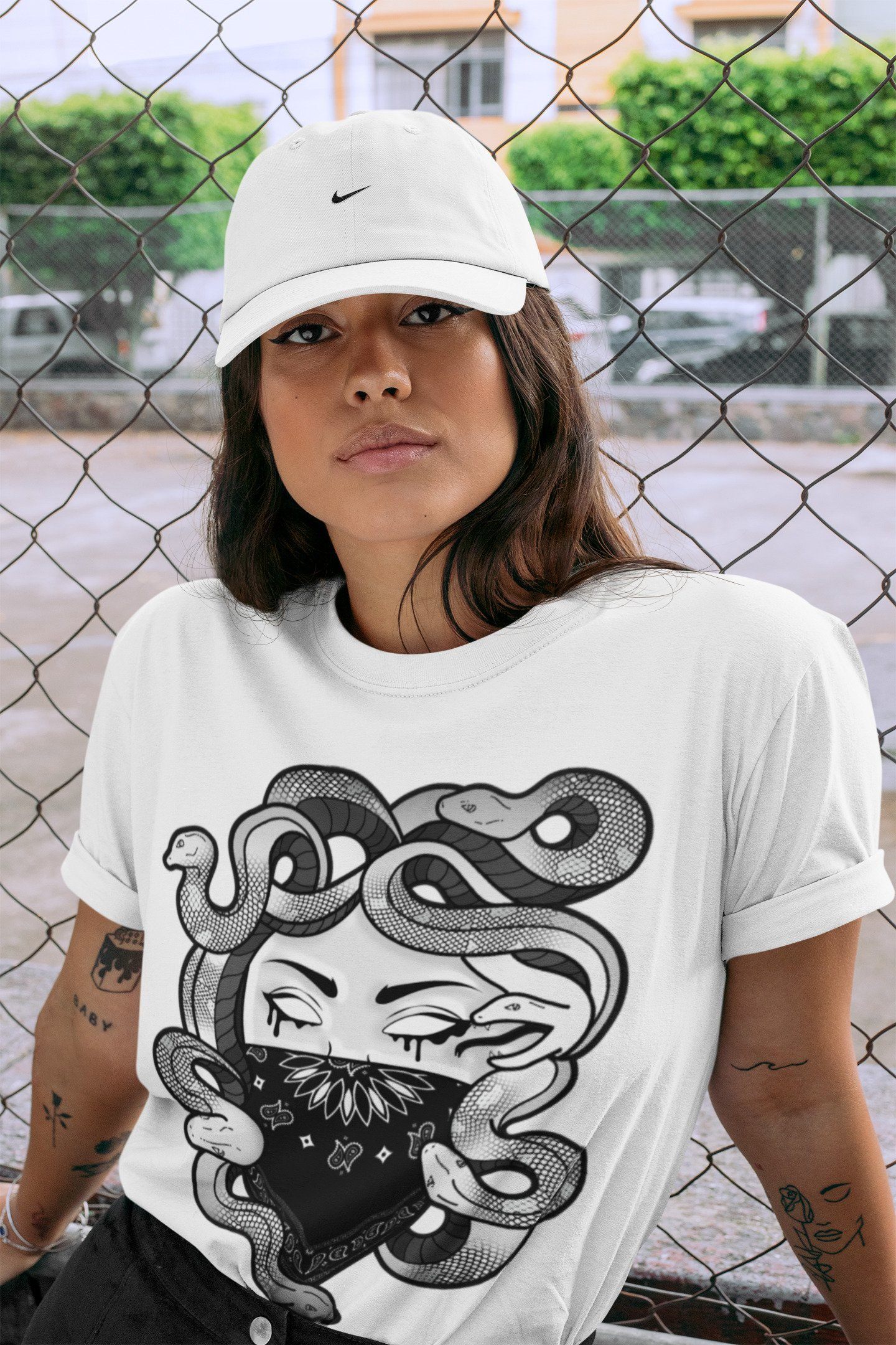 Jordan 1 Silver Toe Shirt To Match Jordans Medusa Sneaker Tees Jordan 1 Silver Toe Drip Gear Zone Sneaker Matching Clothing Unisex Shirts