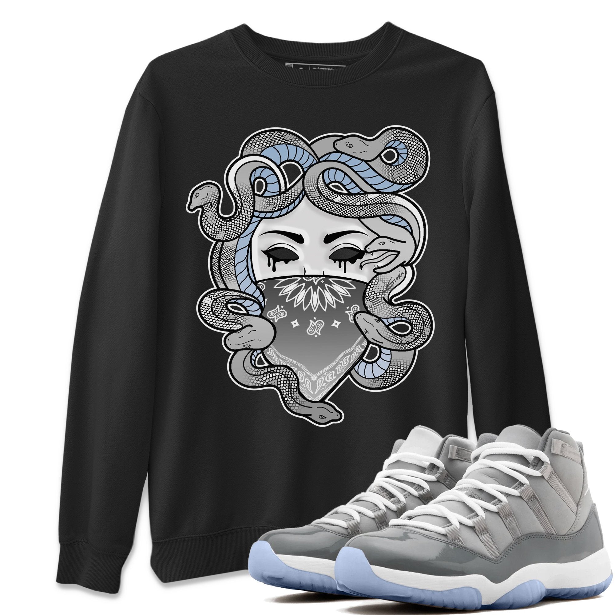 Jordan 11 Cool Grey Shirt To Match Jordans Medusa Sneaker Tees Jordan 11 Cool Grey Drip Gear Zone Sneaker Matching Clothing Unisex Shirts