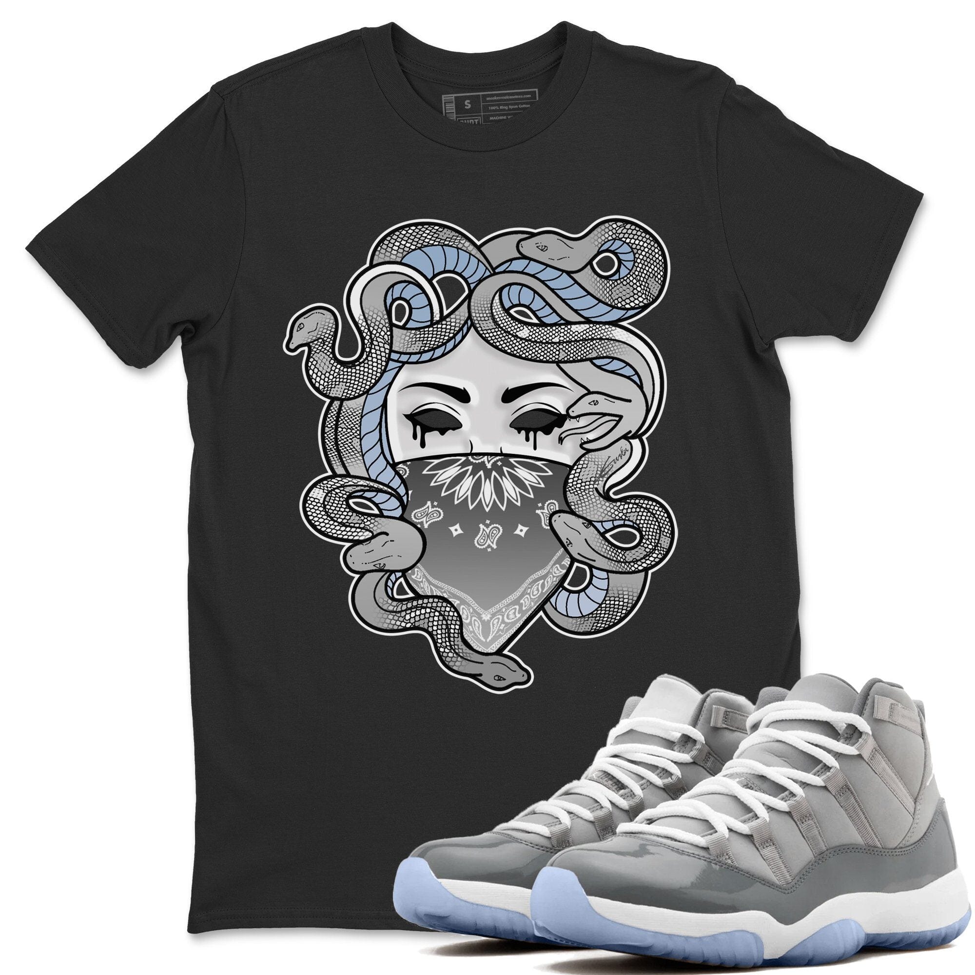 Jordan 11 Cool Grey Shirt To Match Jordans Medusa Sneaker Tees Jordan 11 Cool Grey Drip Gear Zone Sneaker Matching Clothing Unisex Shirts
