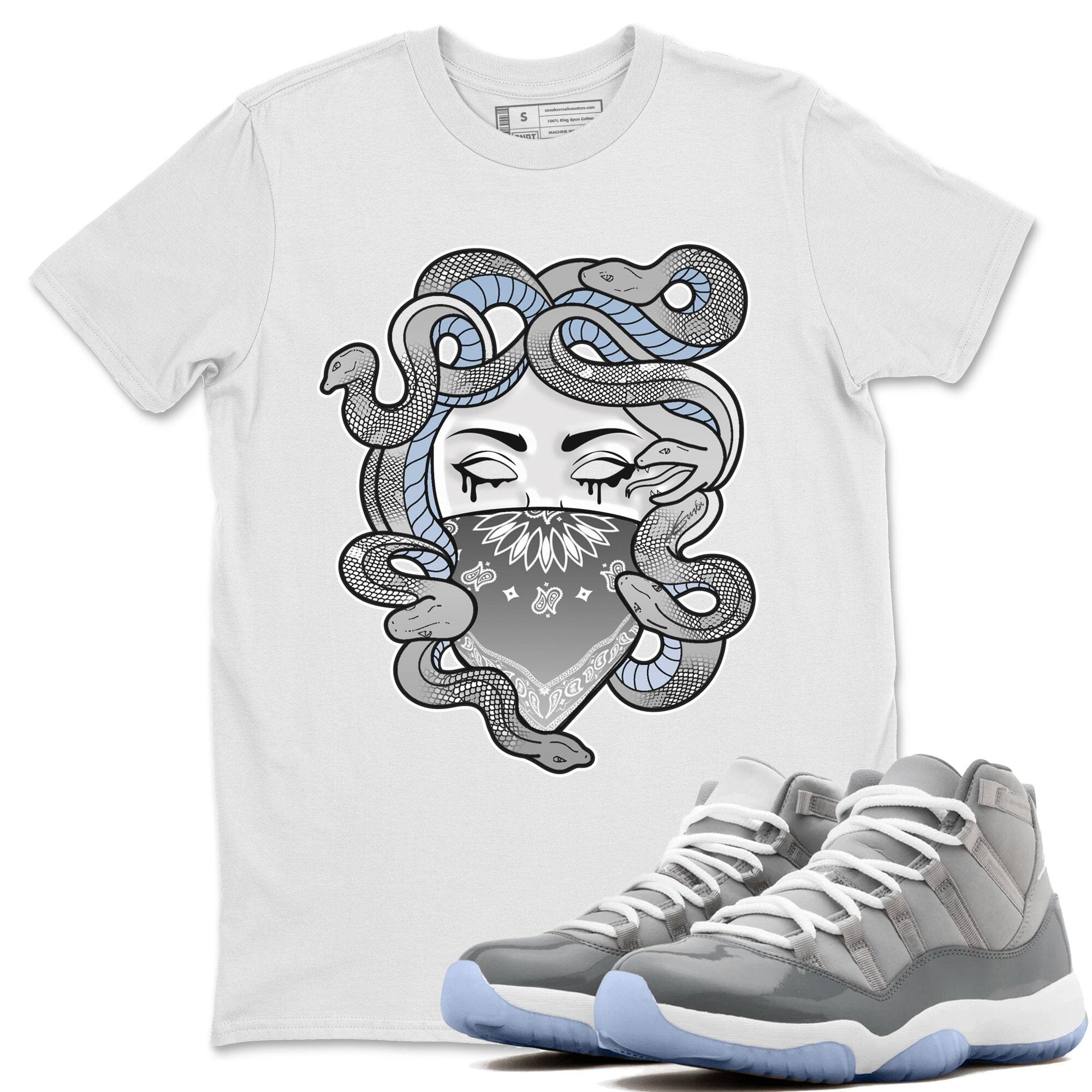 Jordan 11 Cool Grey Shirt To Match Jordans Medusa Sneaker Tees Jordan 11 Cool Grey Drip Gear Zone Sneaker Matching Clothing Unisex Shirts