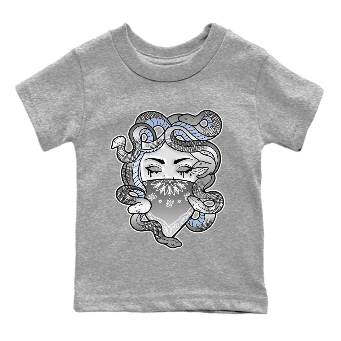 Air Jordan 11 White Cement Sneaker Match Tees Medusa Streetwear Sneaker Shirt Air Jordan 11 Cement Grey Sneaker Release Tees Kids Shirts Heather Grey 2