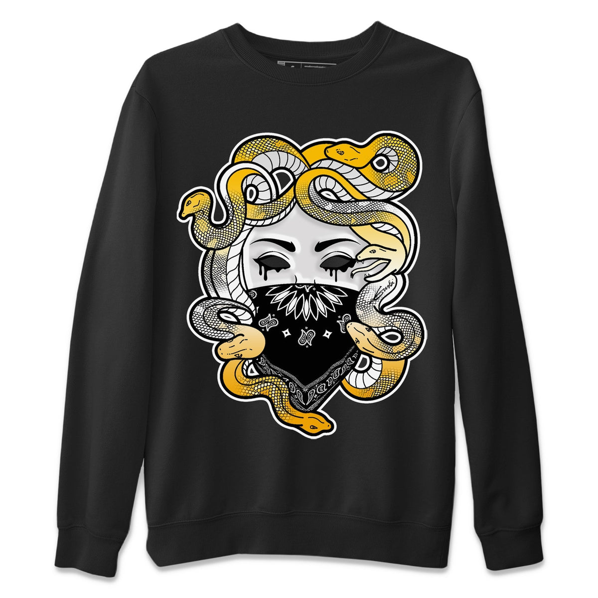 Jordan 11 Yellow Python Sneaker Matching T-Shirt Medusa Sneaker Tees Jordan 11 Yellow Python Sneaker Release Tees Crew Neck Tees