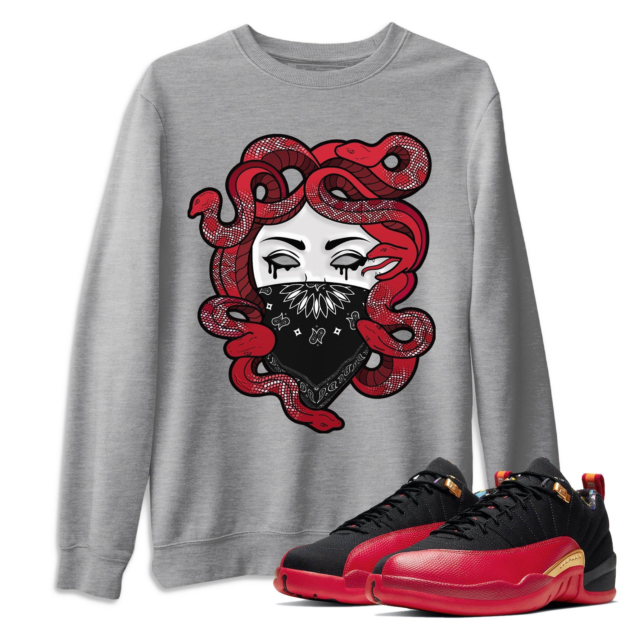 Jordan 12 Super Bowl Shirt To Match Jordans Medusa Sneaker Tees Jordan 12 Super Bowl Drip Gear Zone Sneaker Matching Clothing Unisex Shirts