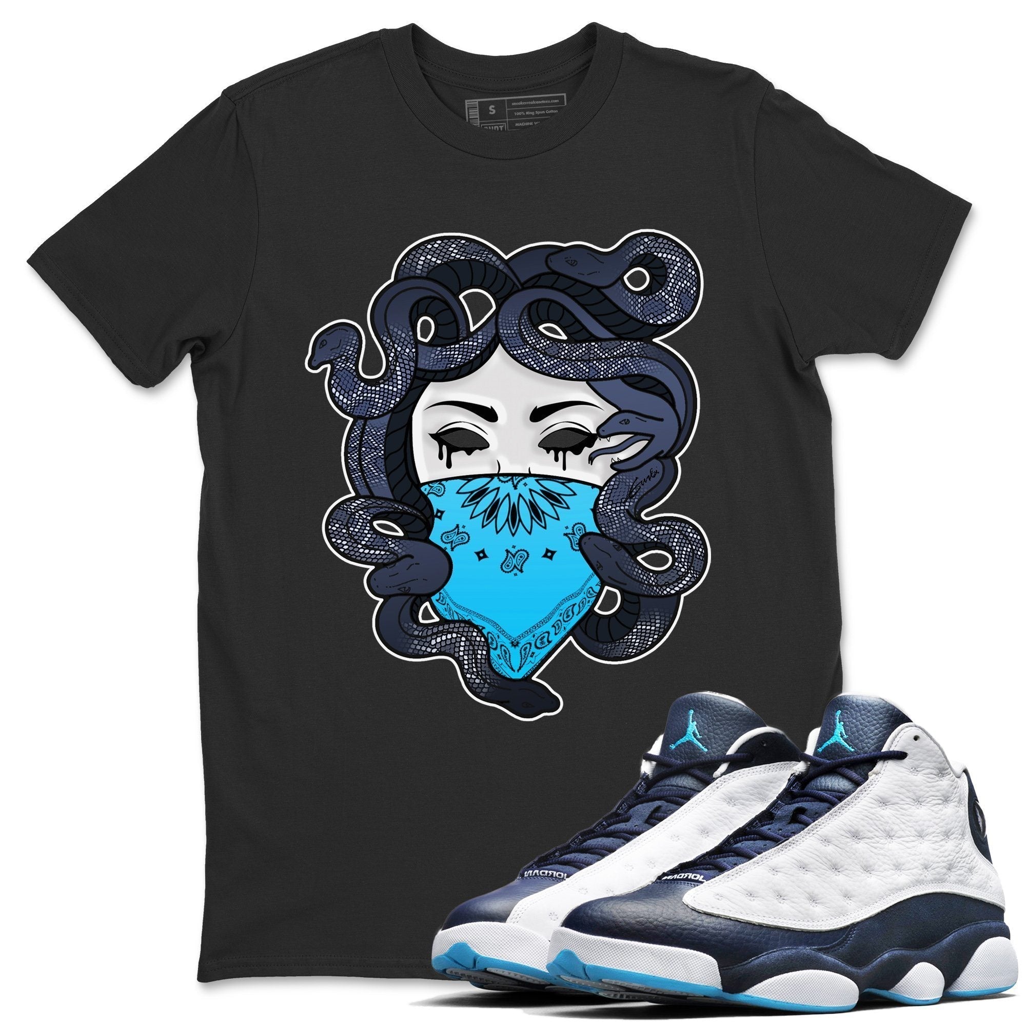 Jordan 13 Obsidian Shirt To Match Jordans Medusa Sneaker Tees Jordan 13 Obsidian Drip Gear Zone Sneaker Matching Clothing Unisex Shirts