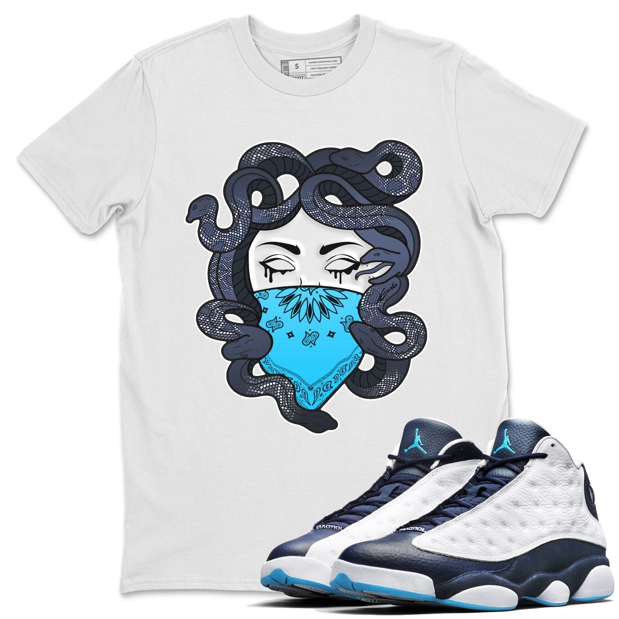 Jordan 13 Obsidian Shirt To Match Jordans Medusa Sneaker Tees Jordan 13 Obsidian Drip Gear Zone Sneaker Matching Clothing Unisex Shirts