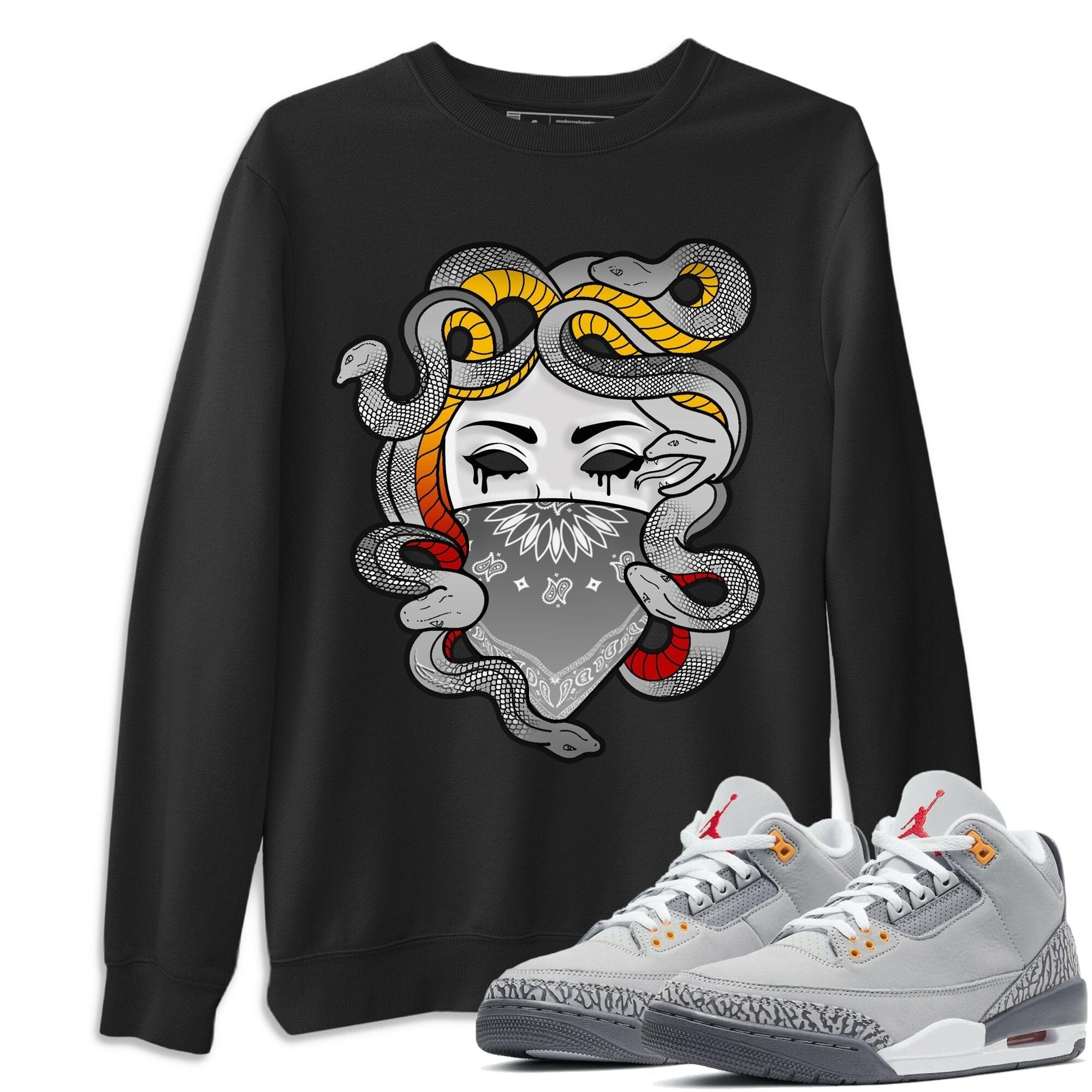 Jordan 3 Cool Grey Shirt To Match Jordans Medusa Sneaker Tees Jordan 3 Cool Grey Drip Gear Zone Sneaker Matching Clothing Unisex Shirts