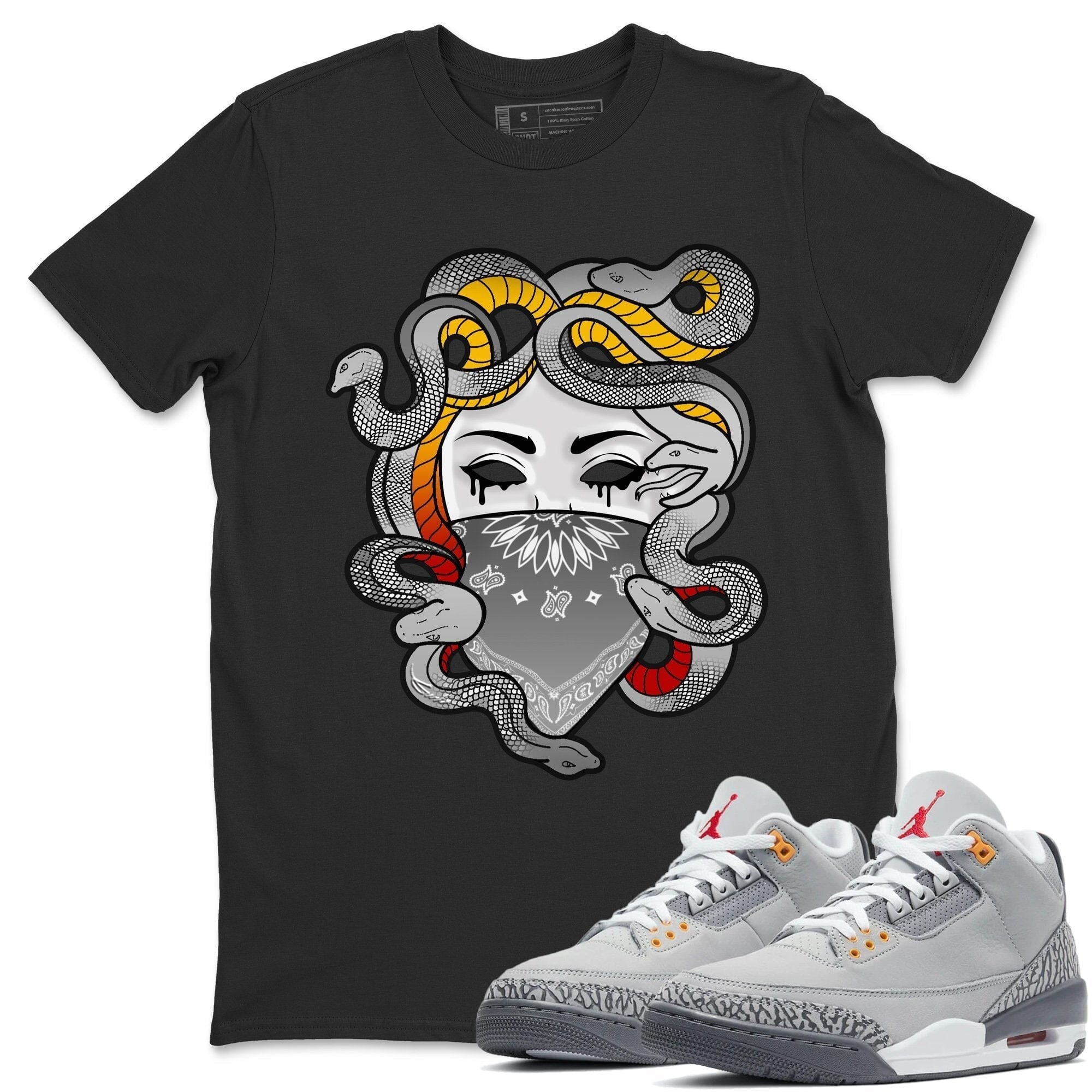 Jordan 3 Cool Grey Shirt To Match Jordans Medusa Sneaker Tees Jordan 3 Cool Grey Drip Gear Zone Sneaker Matching Clothing Unisex Shirts